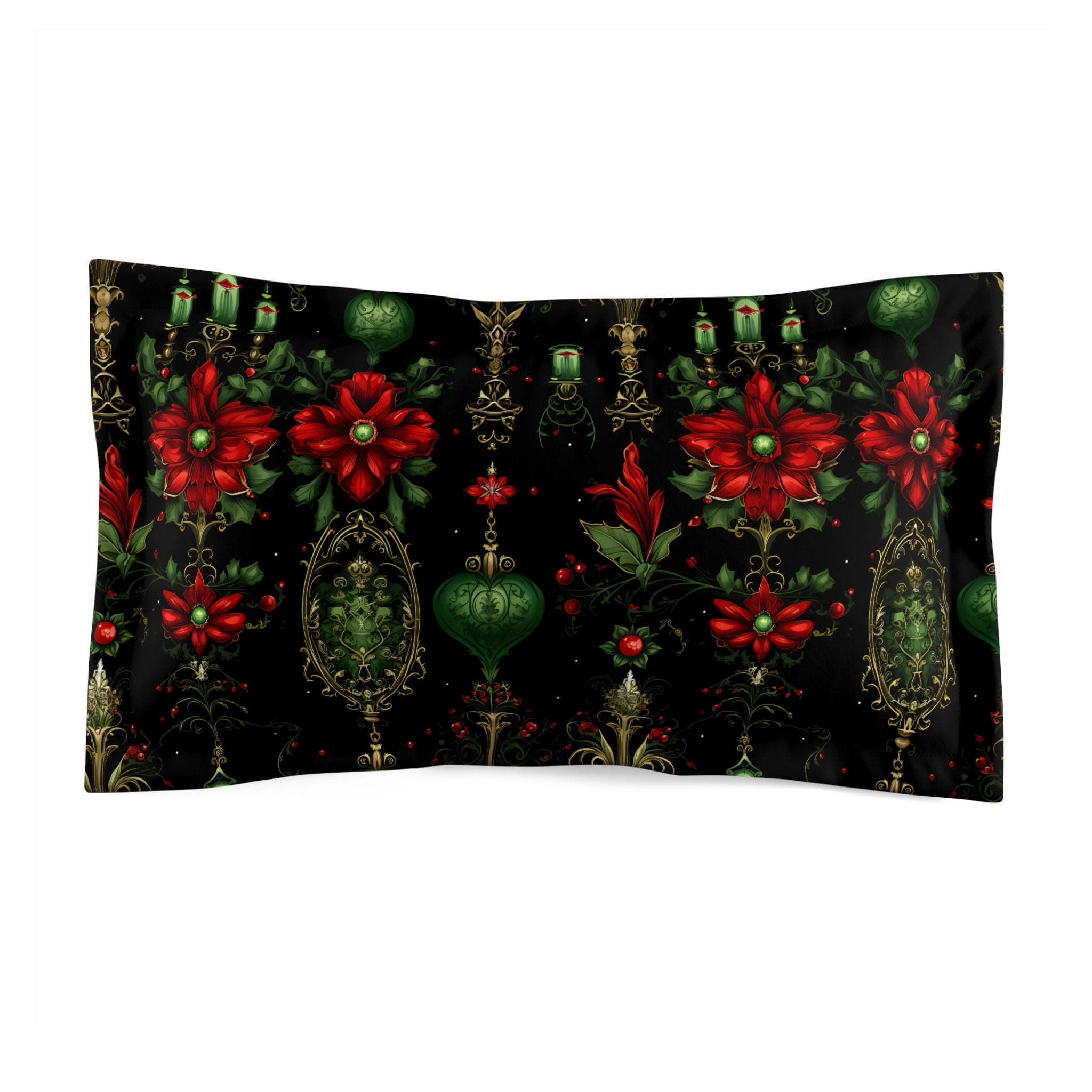 Poinsettia Duvet Cover, Dark Gothic Microfiber