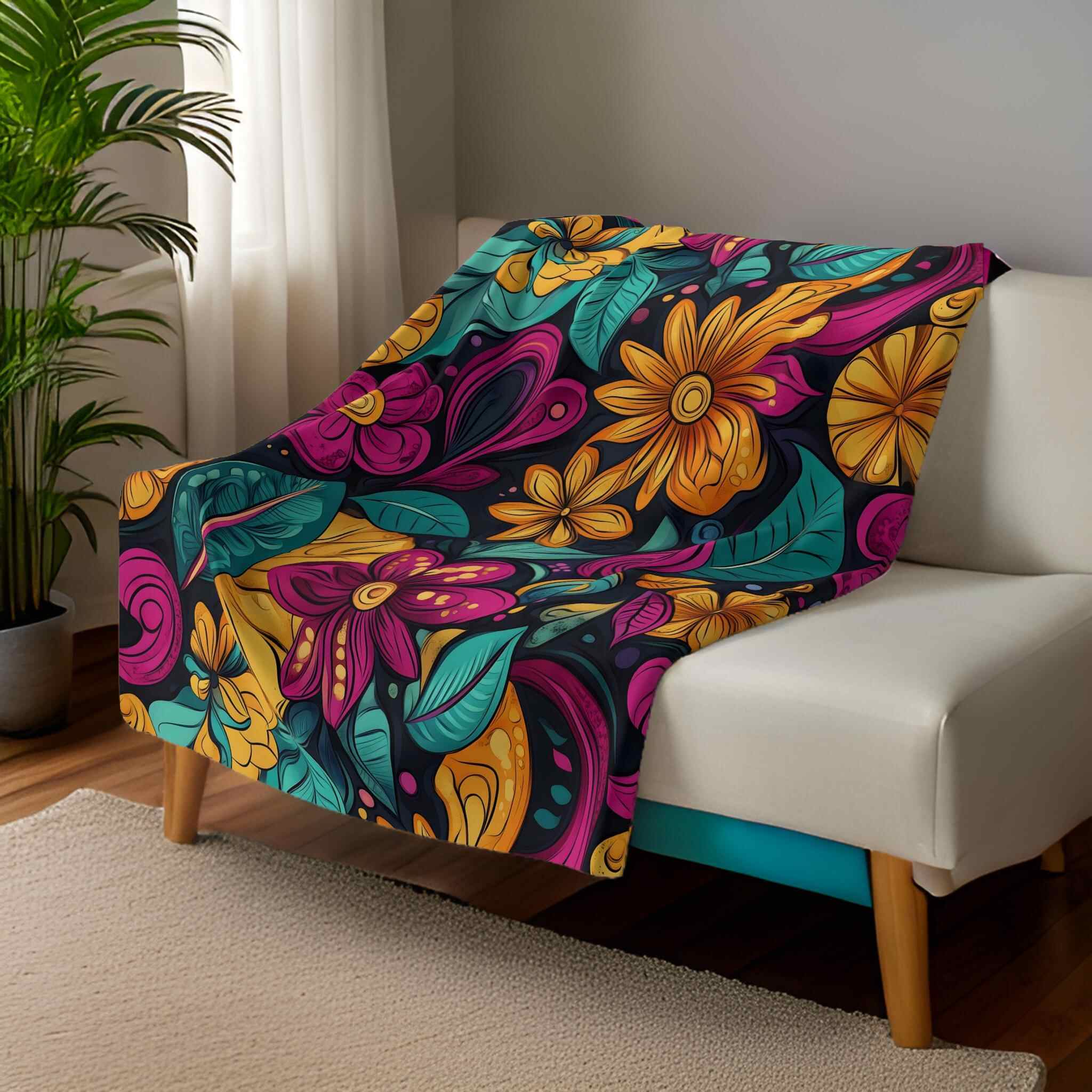 Maximalist Bohemian Throw Blanket – Decor | Electric Garden