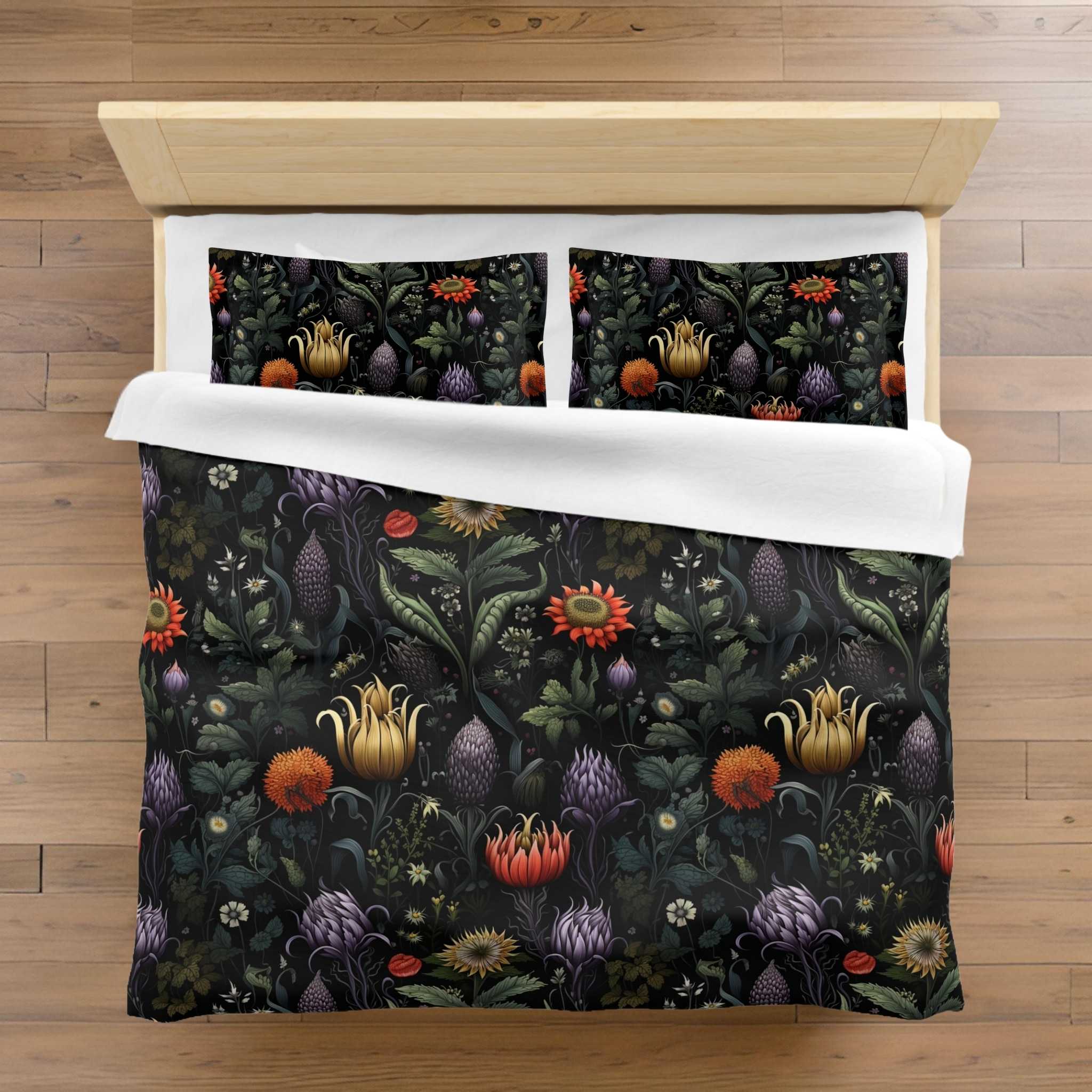 Floral Microfiber Duvet Cover Set | Enchanted Autumn