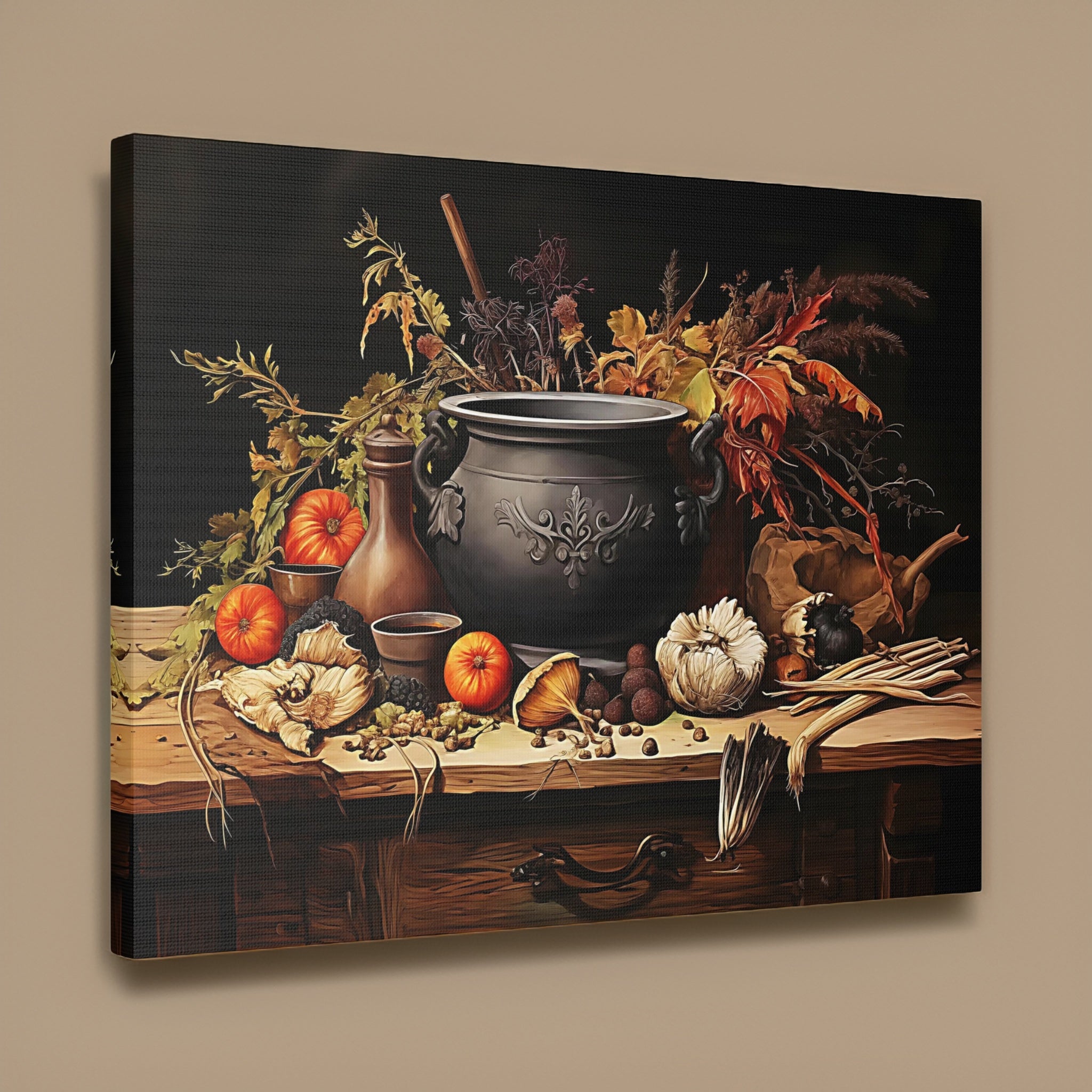 Herb Canvas Art: Autumnal Still Life | Enchanted Cauldron