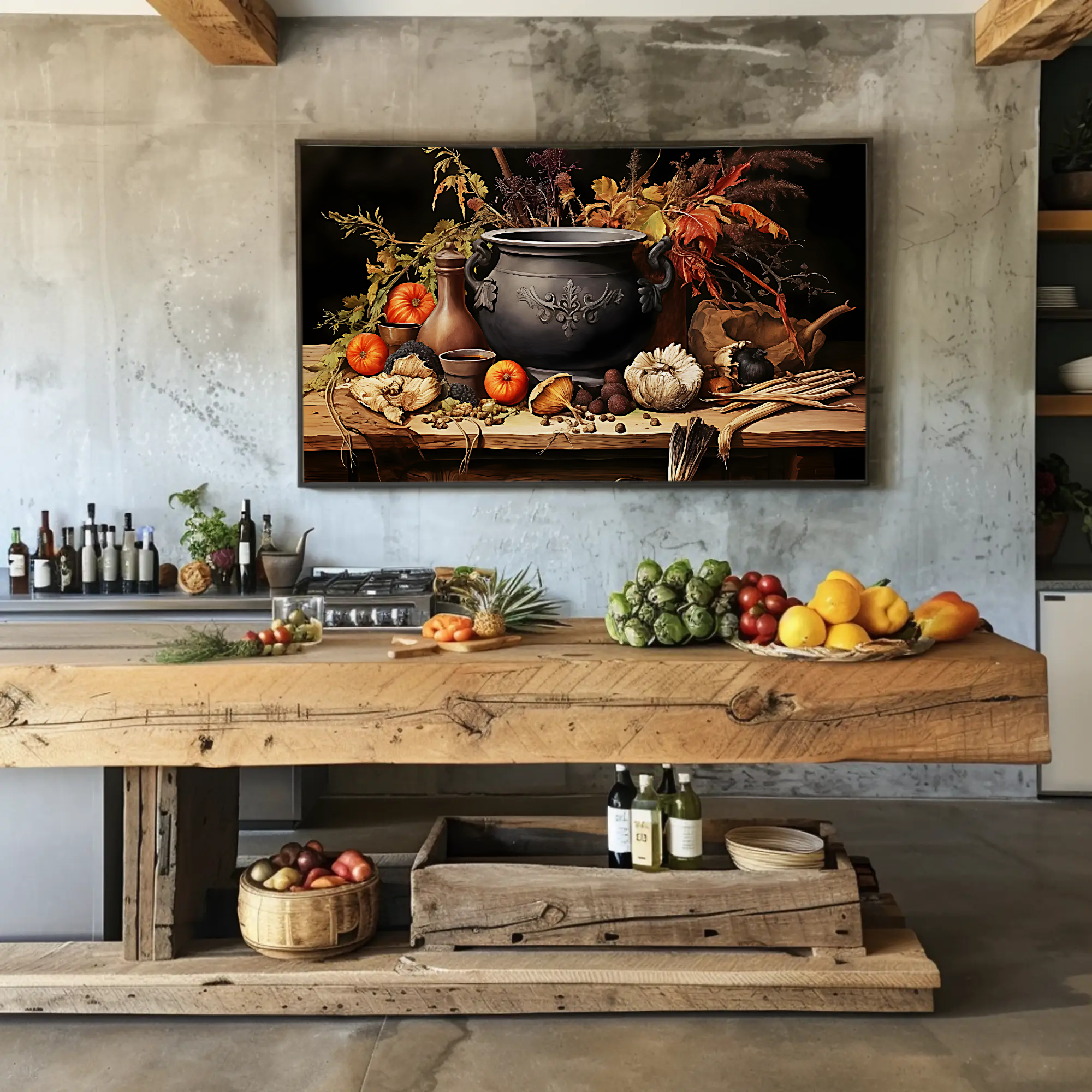 Herb Canvas Art: Autumnal Still Life | Enchanted Cauldron