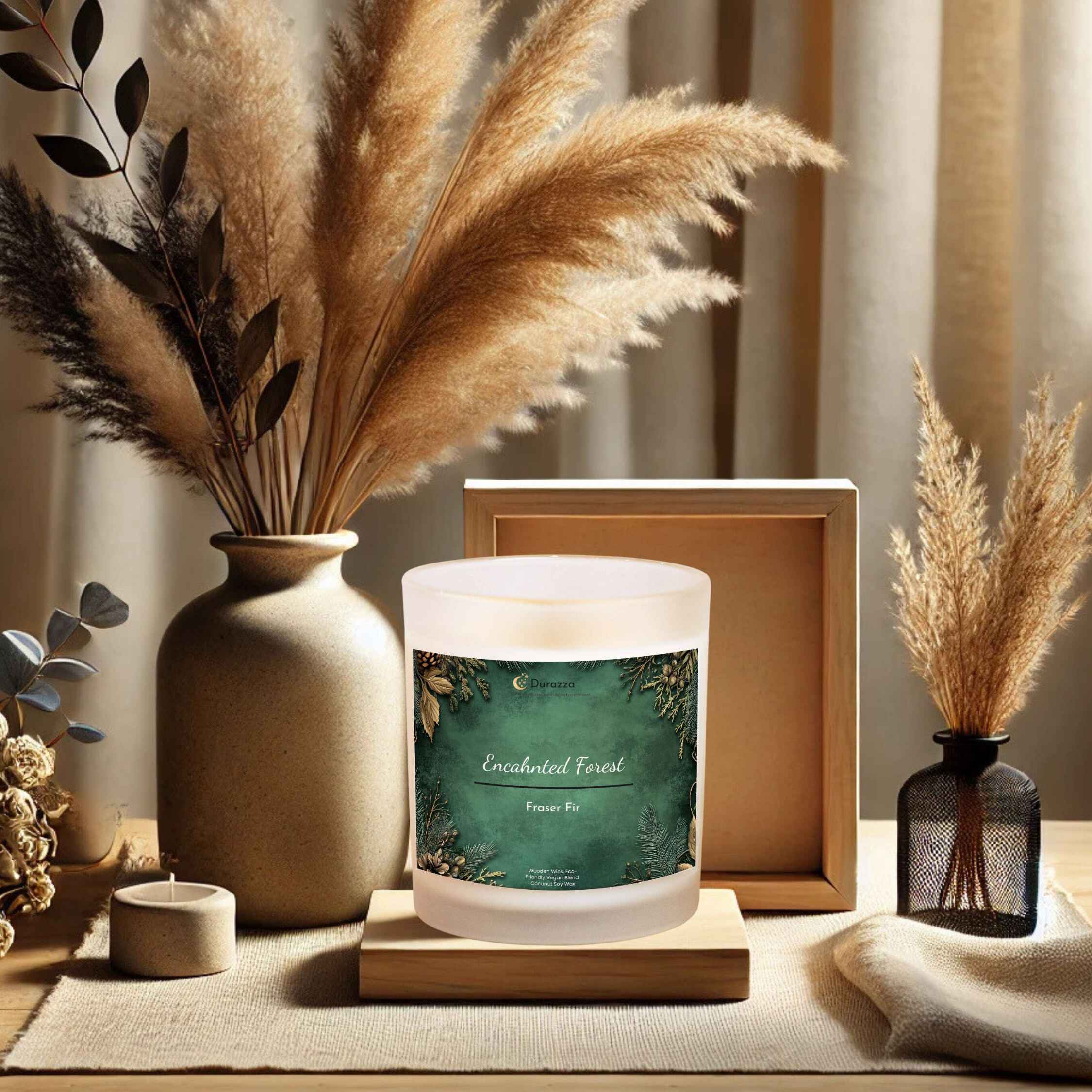 Fraser Fir Scented Candle – 11 oz Wooden Wick | Enchanted Forest