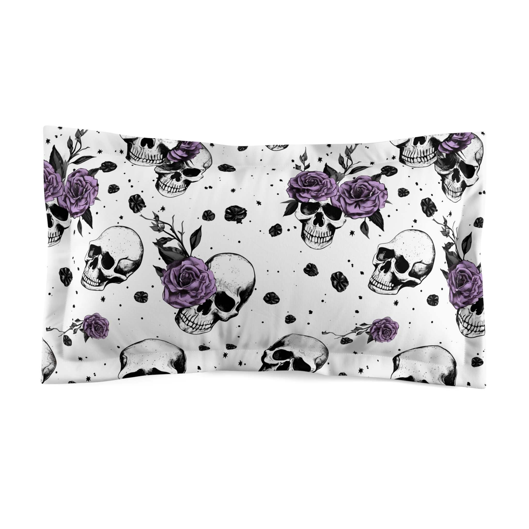 Eternally Yours Rose and Skull Duvet Cover with Pillow Shams