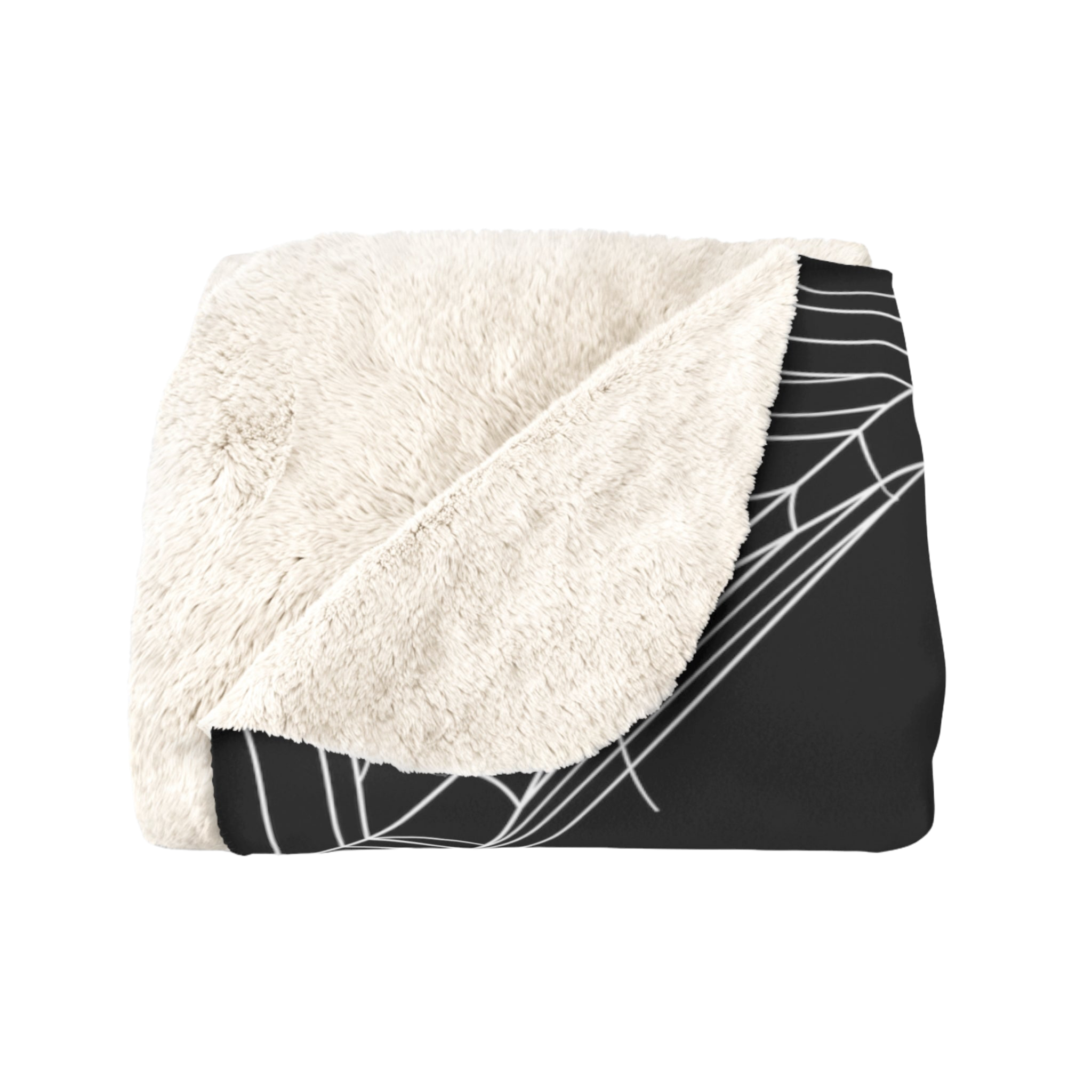 Black Ouija Board Throw Blanket, Sherpa or Velveteen