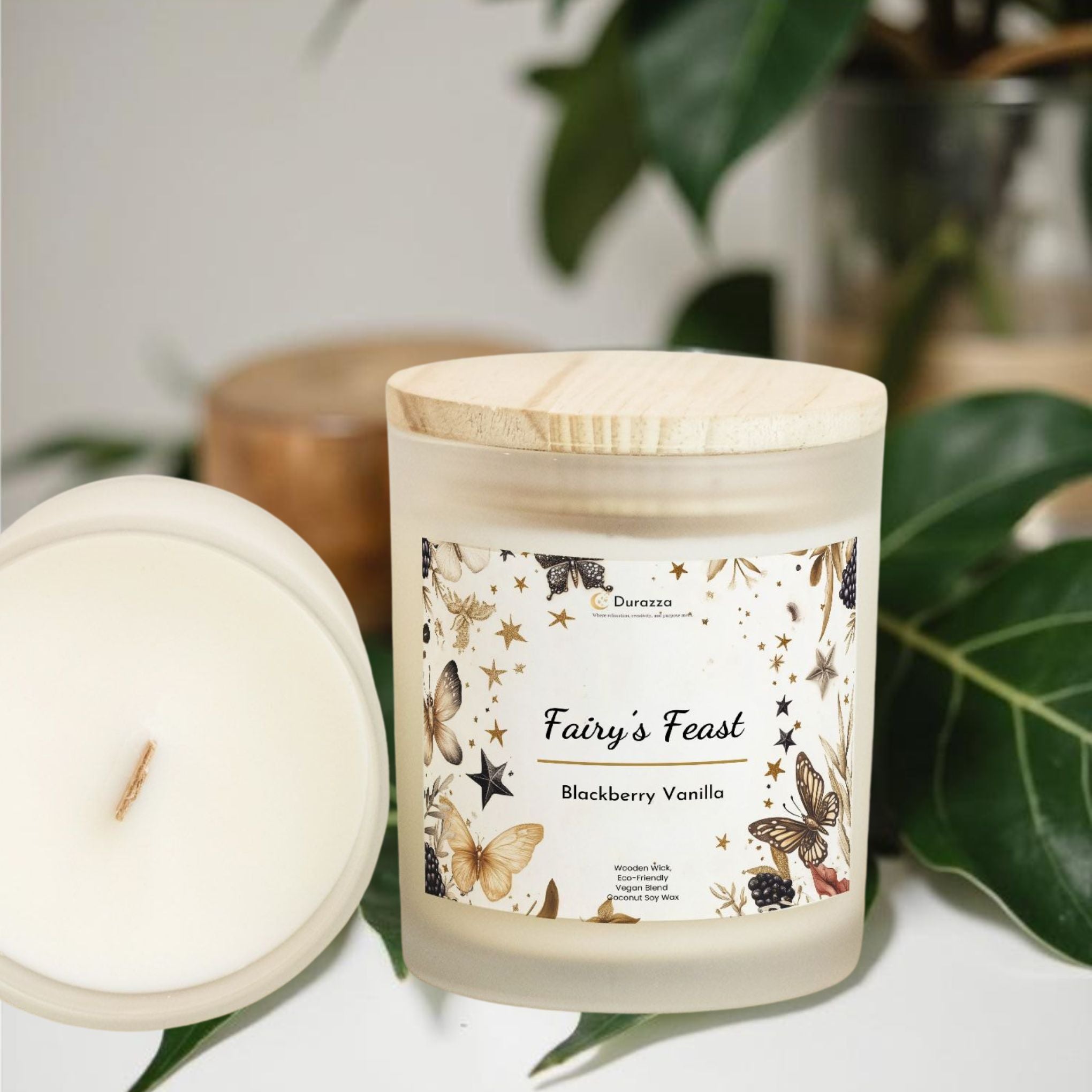 Blackberry Vanilla Candle – 11 oz Wooden Wick | Fairy’s Feast
