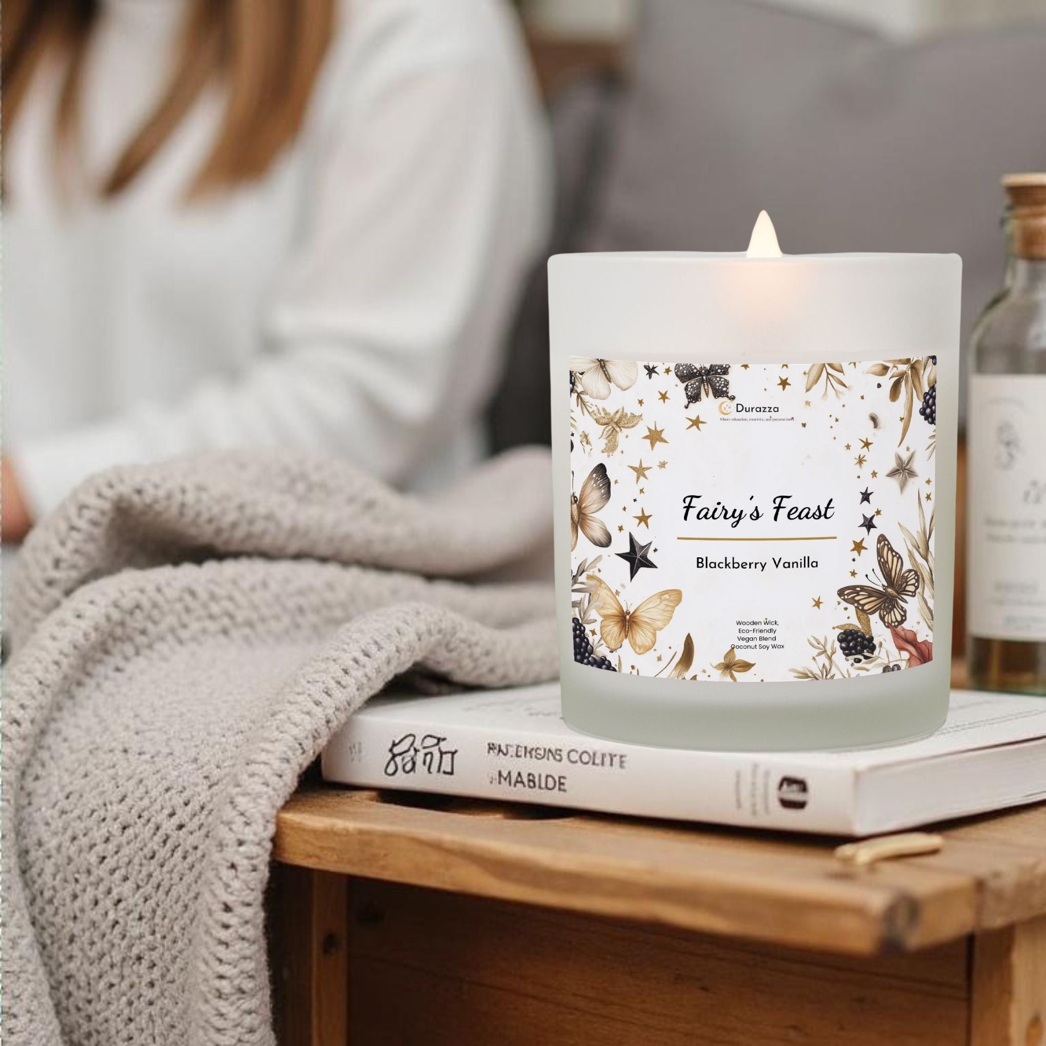 Blackberry Vanilla Candle – 11 oz Wooden Wick | Fairy’s Feast