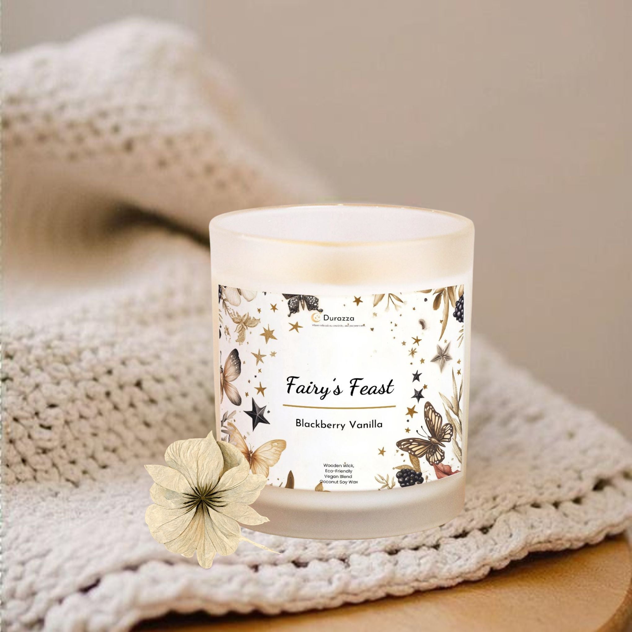 Blackberry Vanilla Candle – 11 oz Wooden Wick | Fairy’s Feast