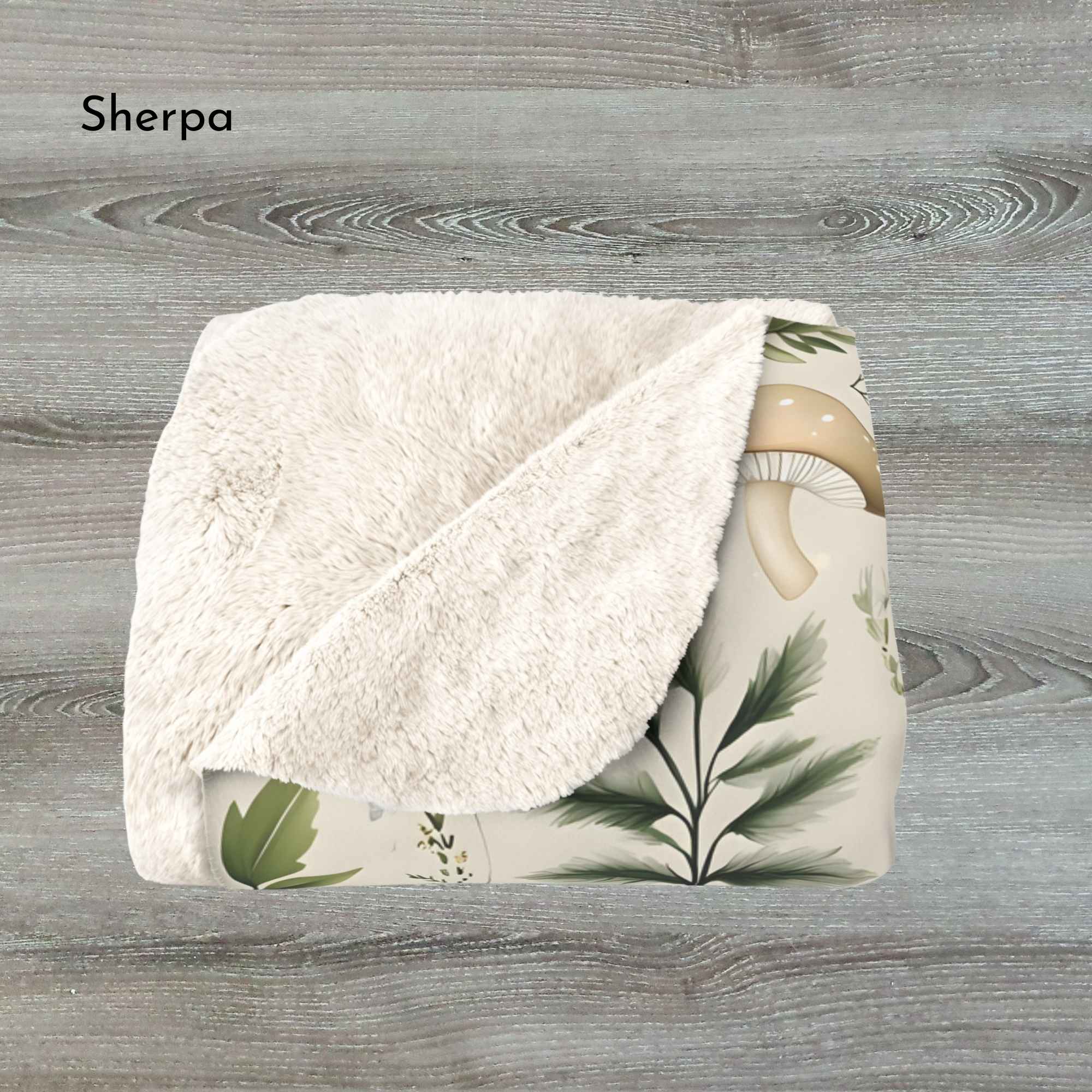 Mushroom Leaf Blanket - Cozy Earthy Throw | Fernwood Dreams