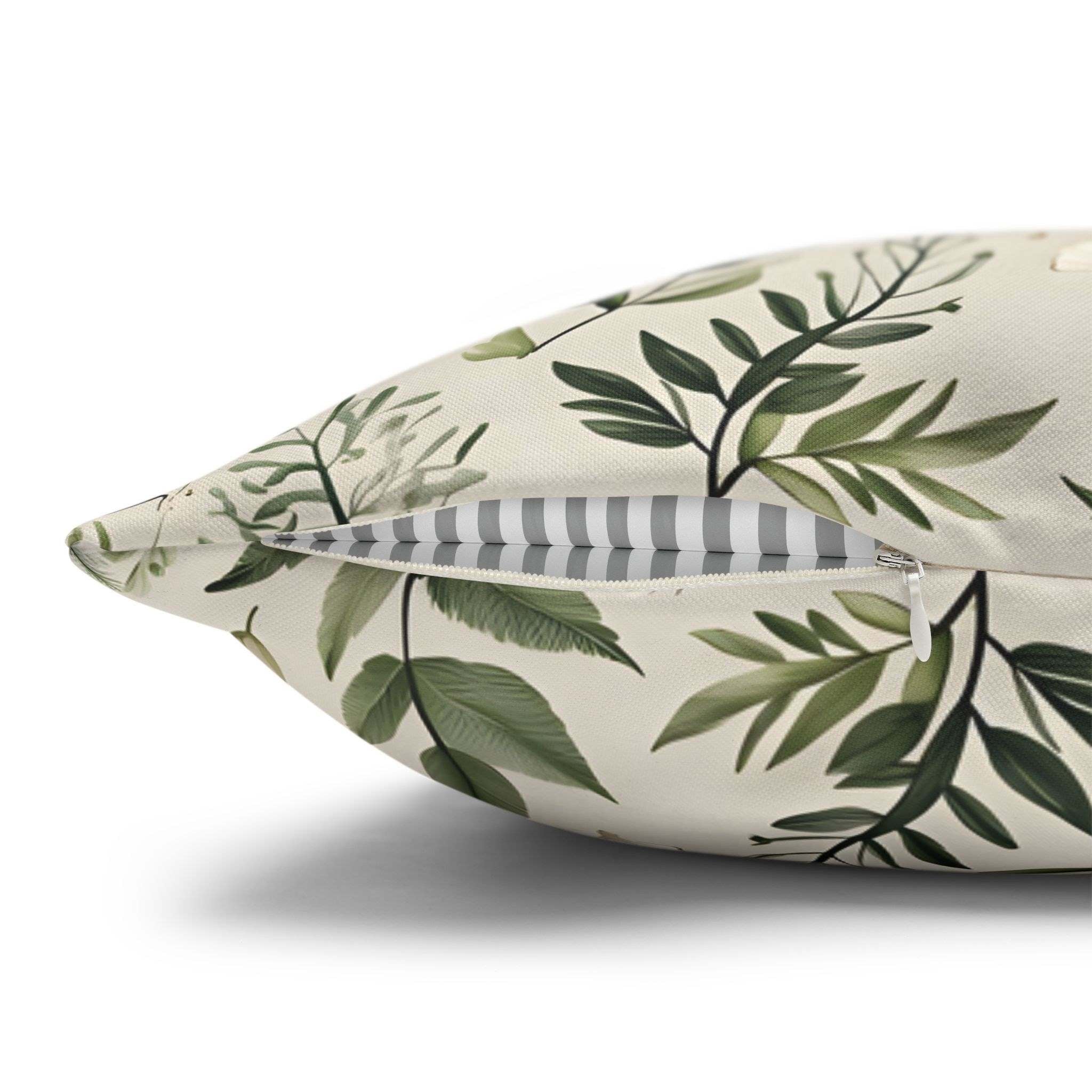 Mushroom Throw Pillow – Earthy Green Decor | Fernwood Dreams
