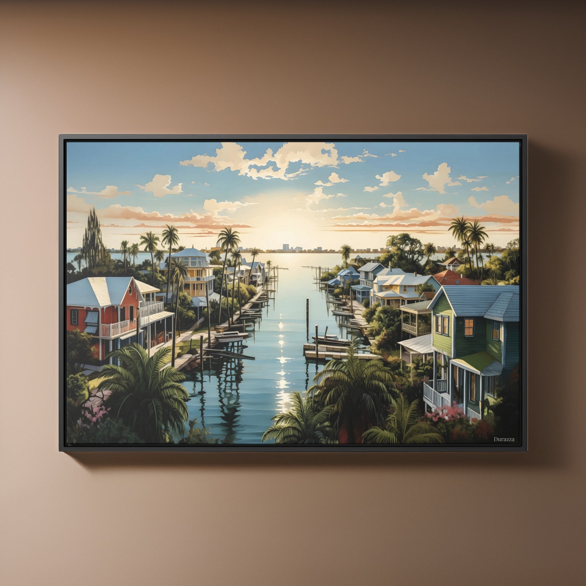 Florida Canals Wall Art: Cape Coral Waterfront Homes