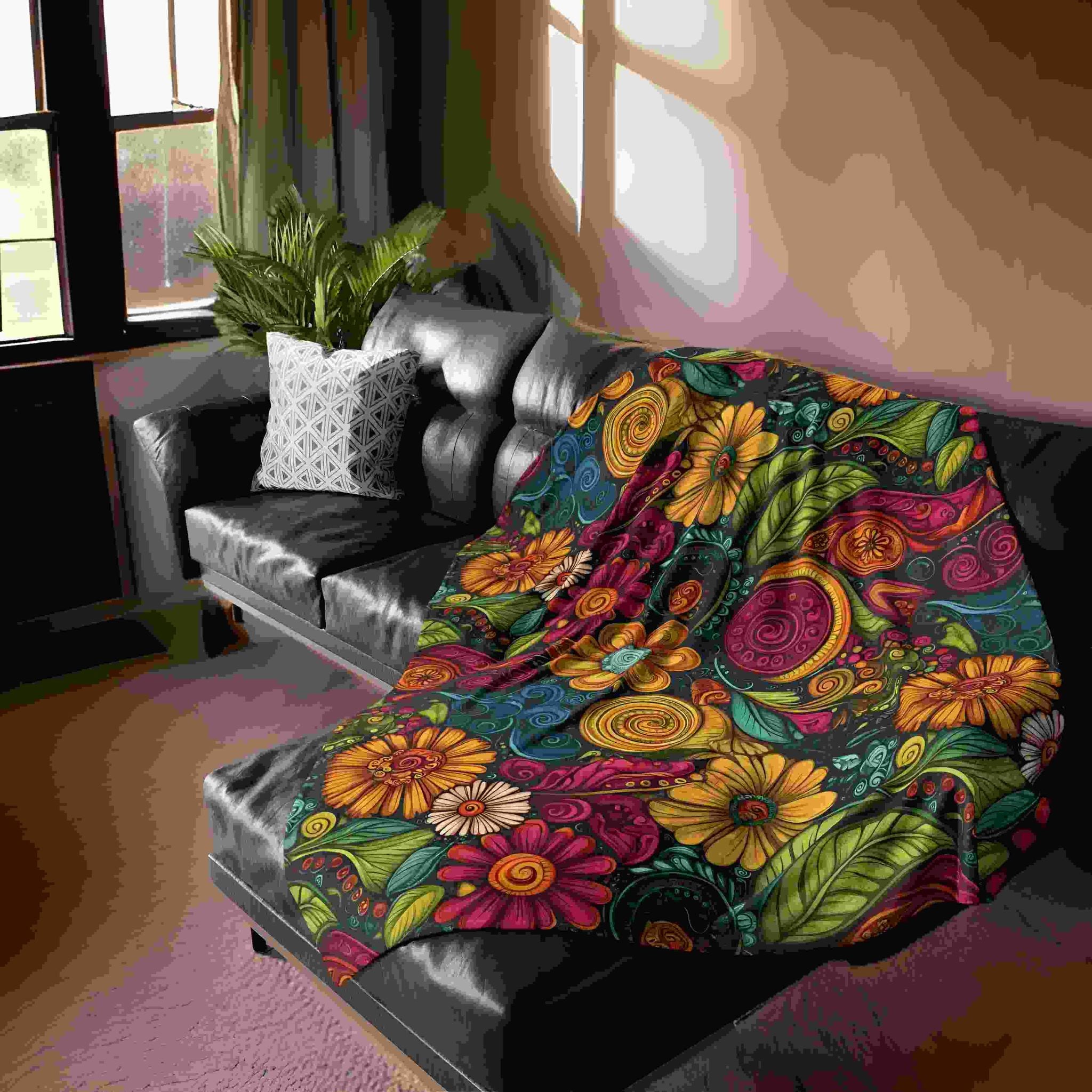 Paisley Throw Blanket: Eclectic Home Decor | Flower Frenzy
