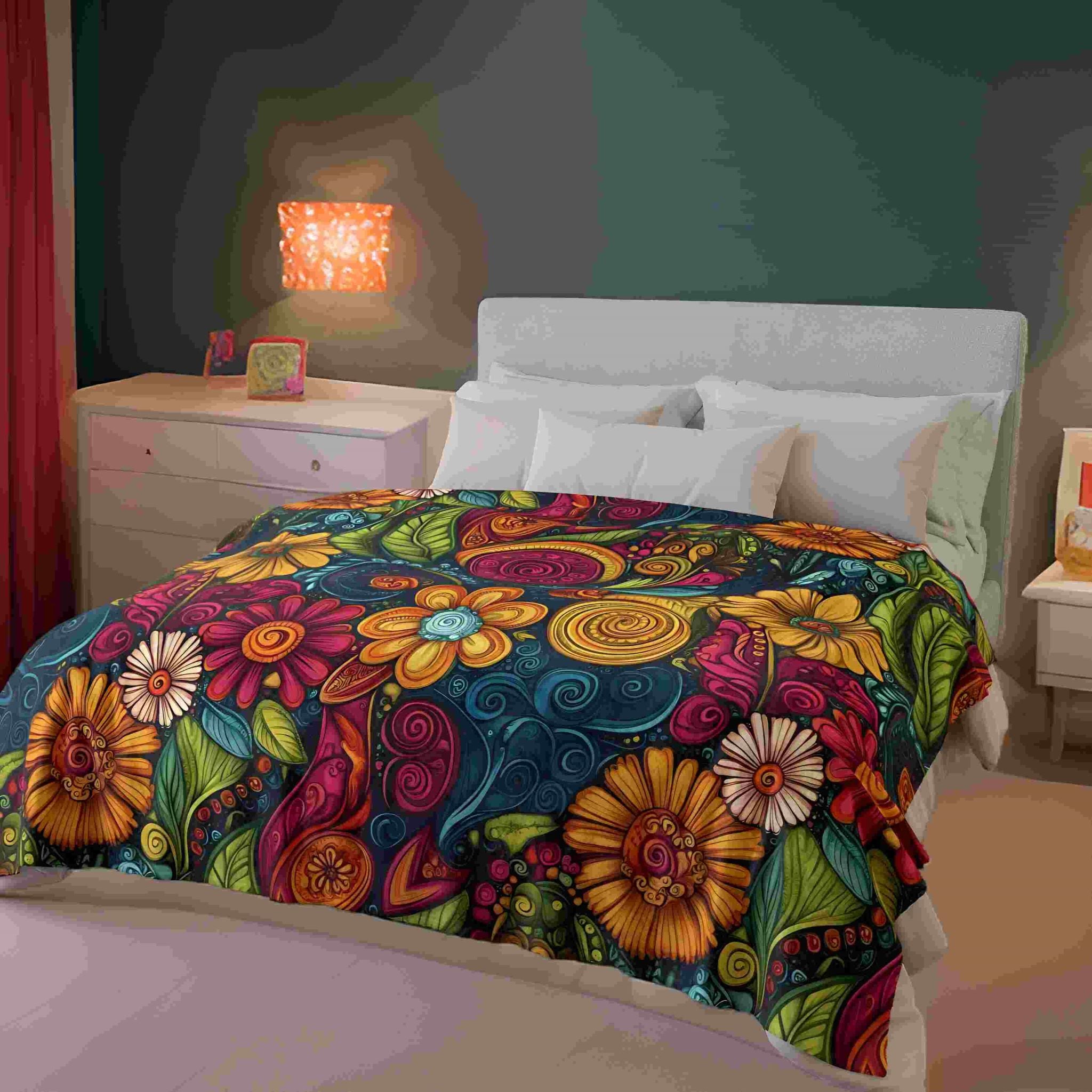 Paisley Throw Blanket: Eclectic Home Decor | Flower Frenzy