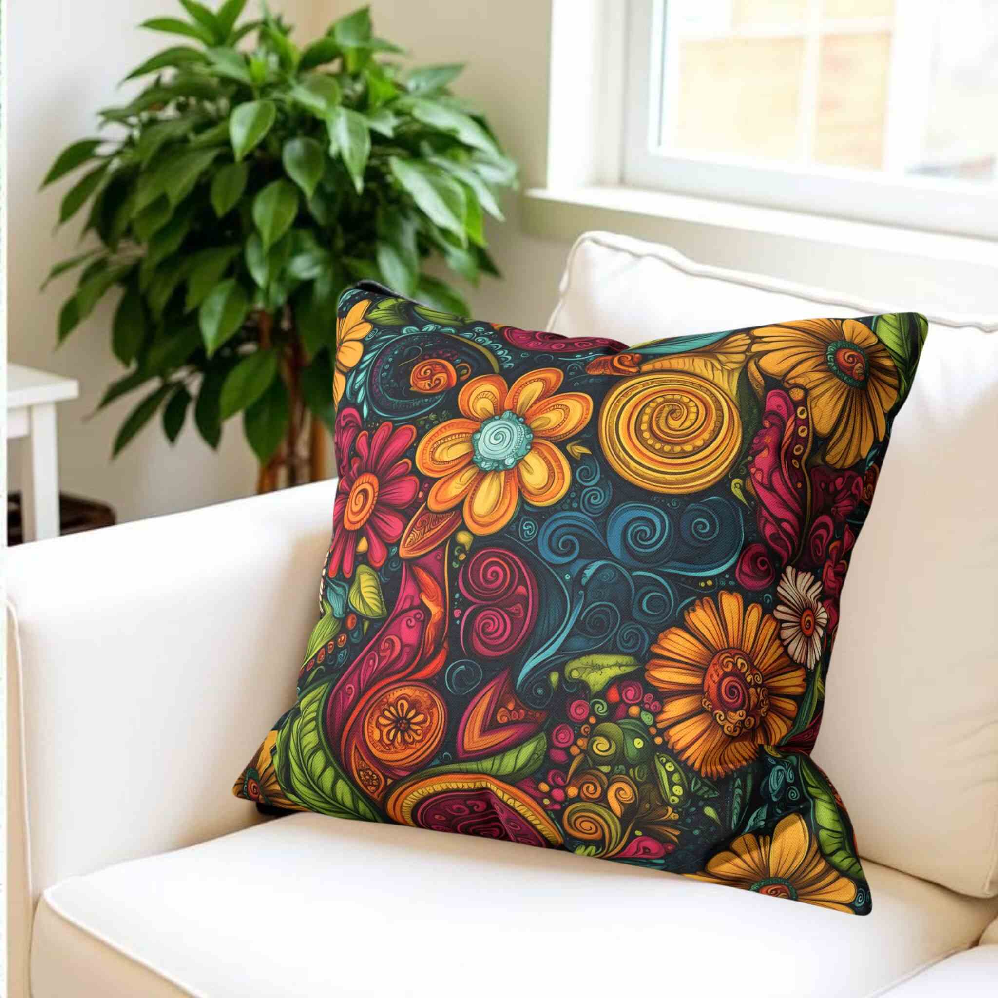 Paisley Throw Pillow: Eclectic Decor | Flower Frenzy
