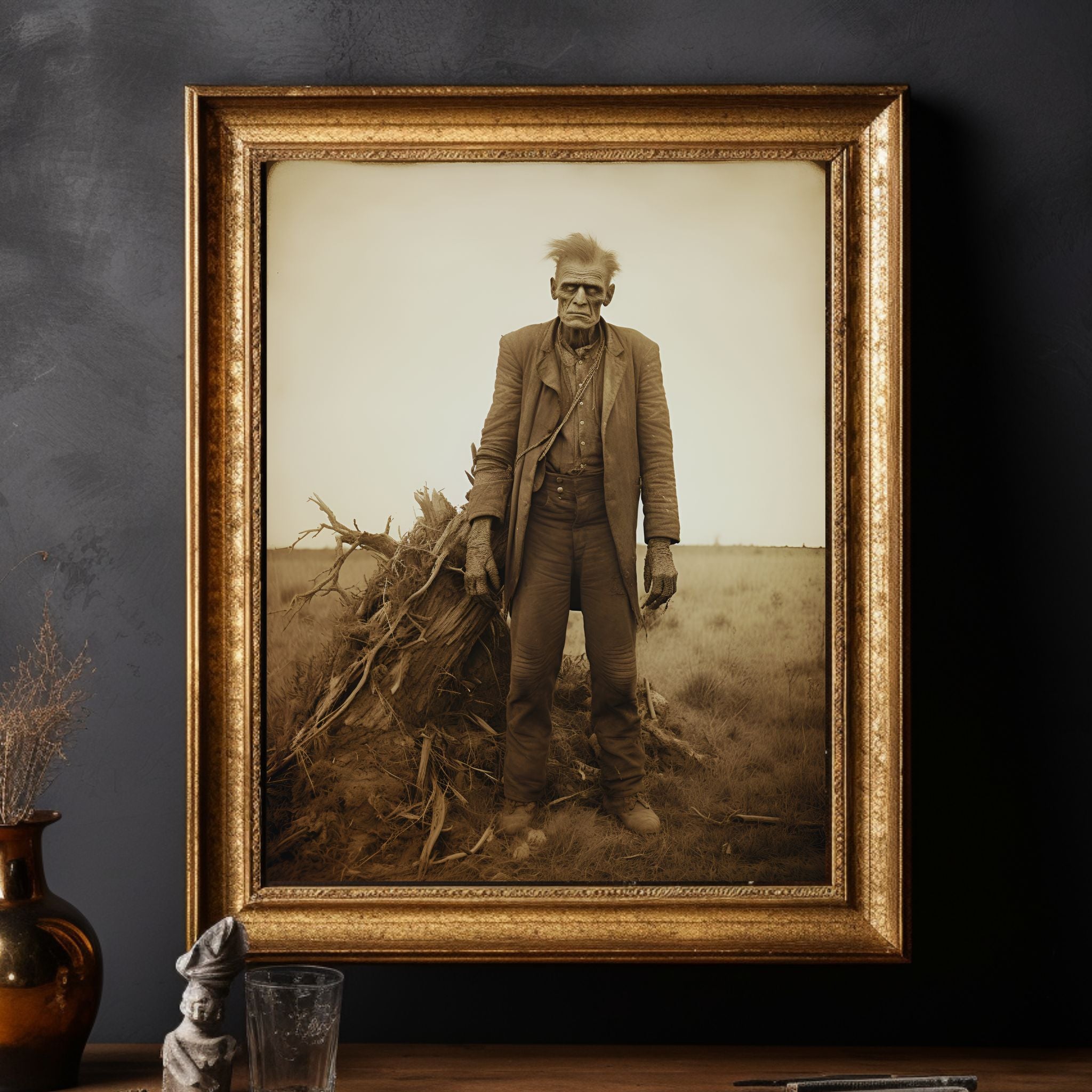 Frankenstein Vintage Photography Art: Horror Midwest Gothic Decor
