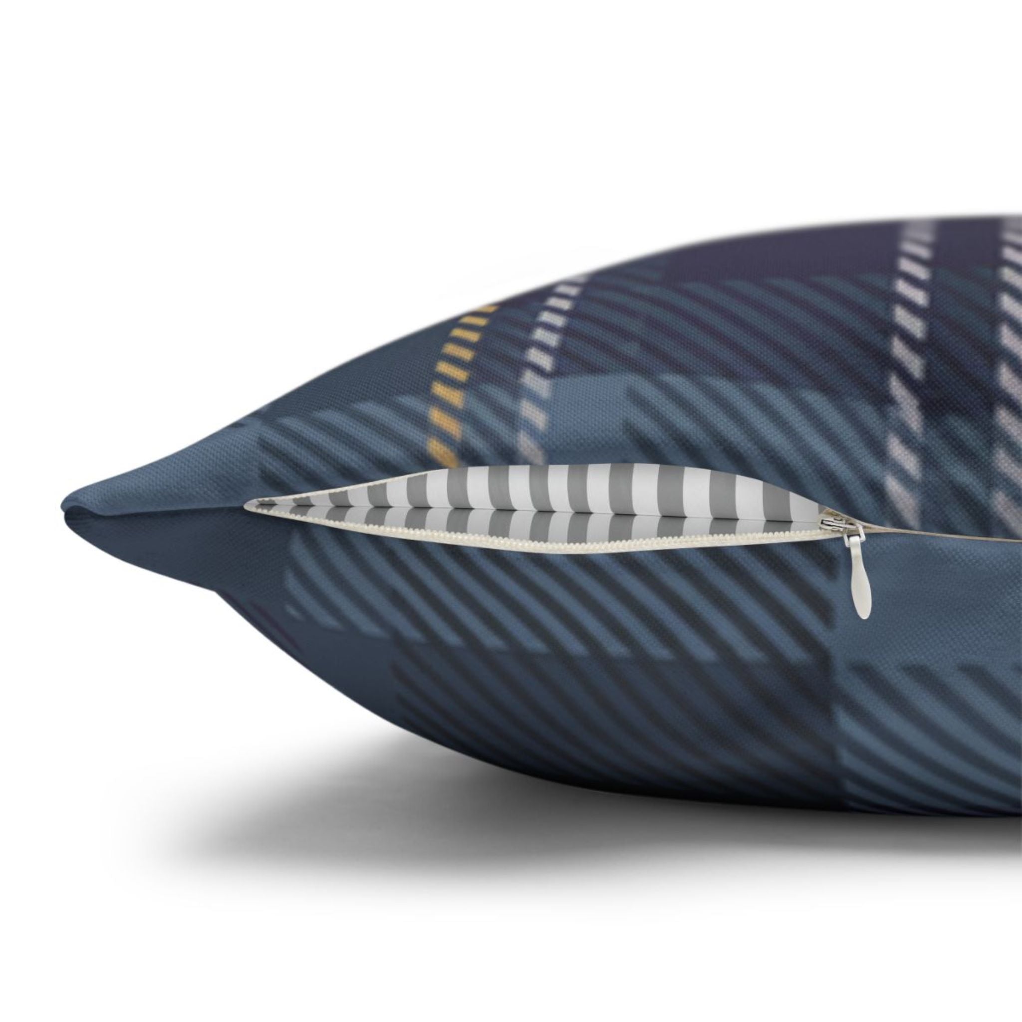 Plaid Throw Pillow – Woven Winter Cabin Cushion | Frost Check