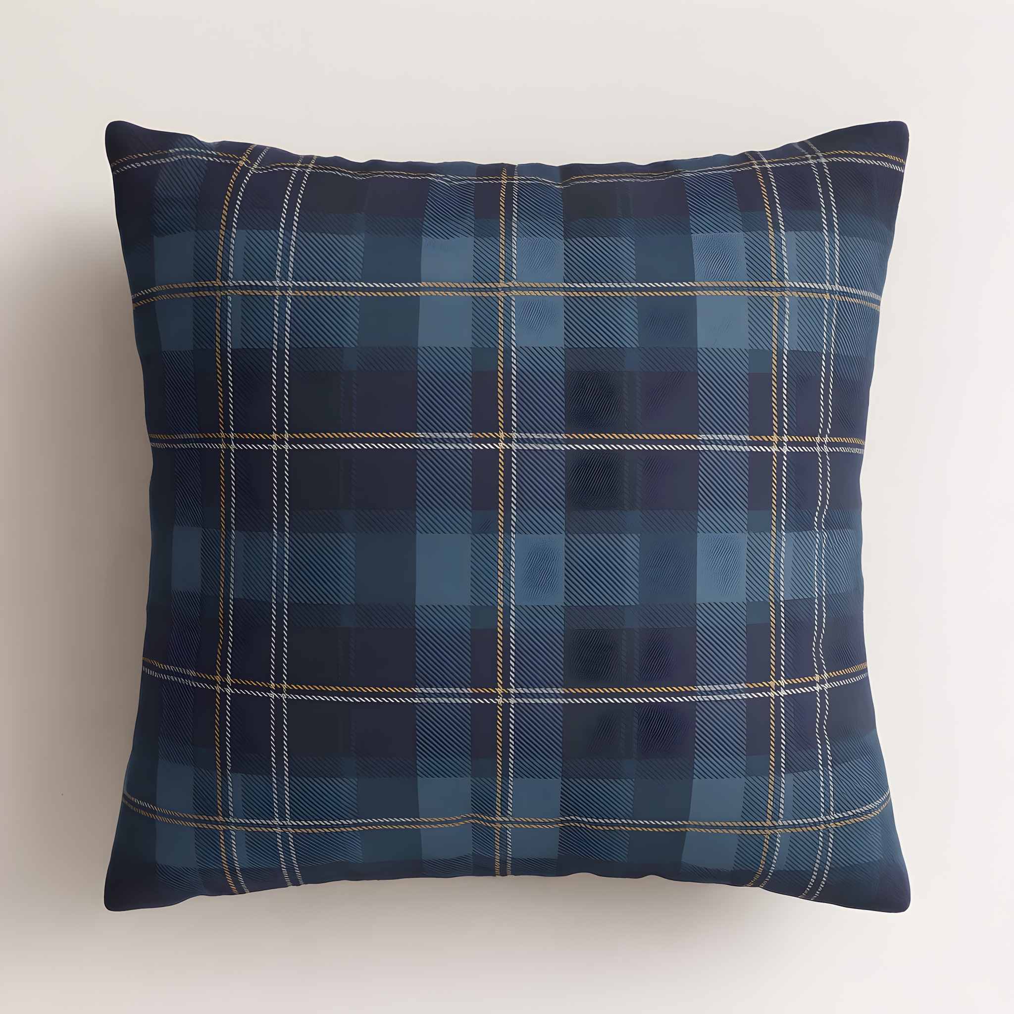Plaid Throw Pillow – Woven Winter Cabin Cushion | Frost Check