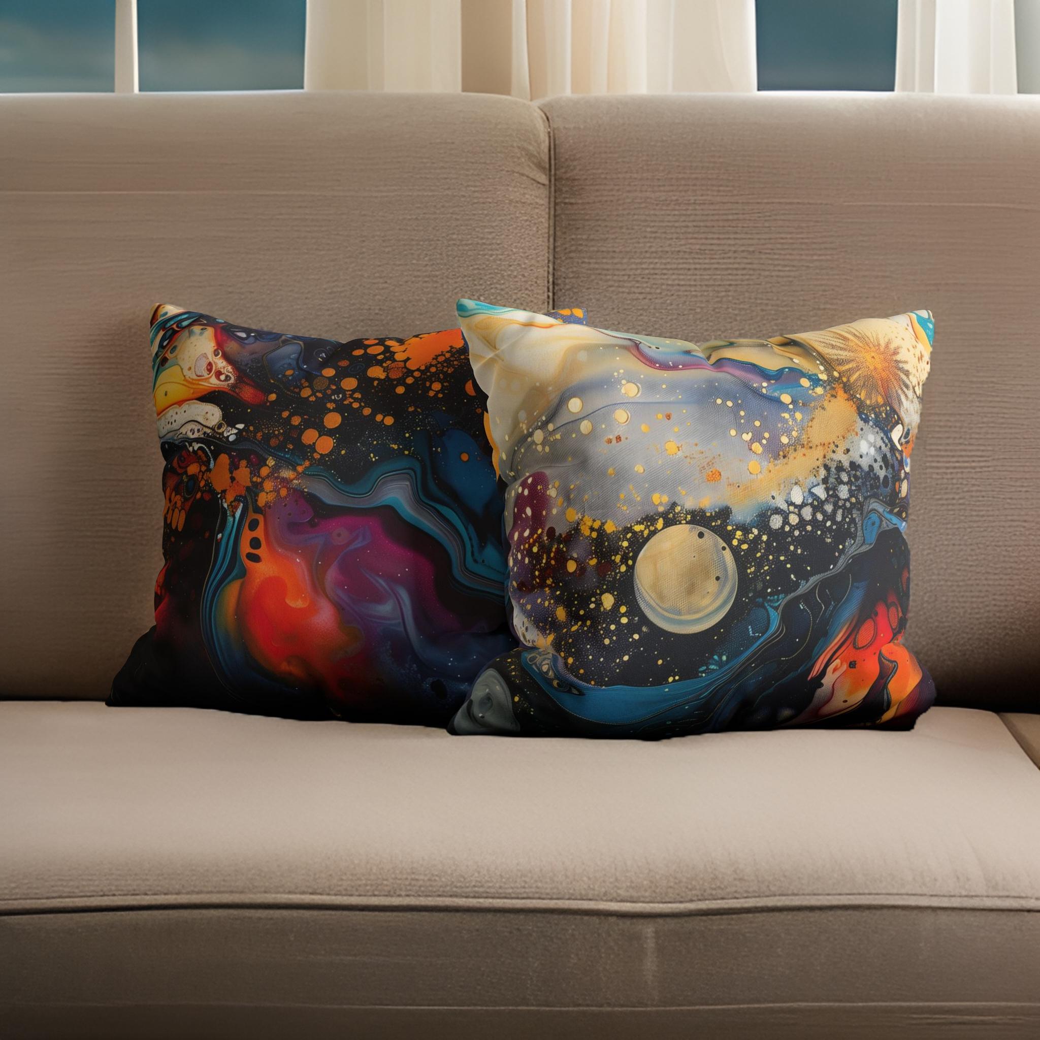 Galaxy Pillow – Colorful Cosmic Decor | Galaxy Splatter