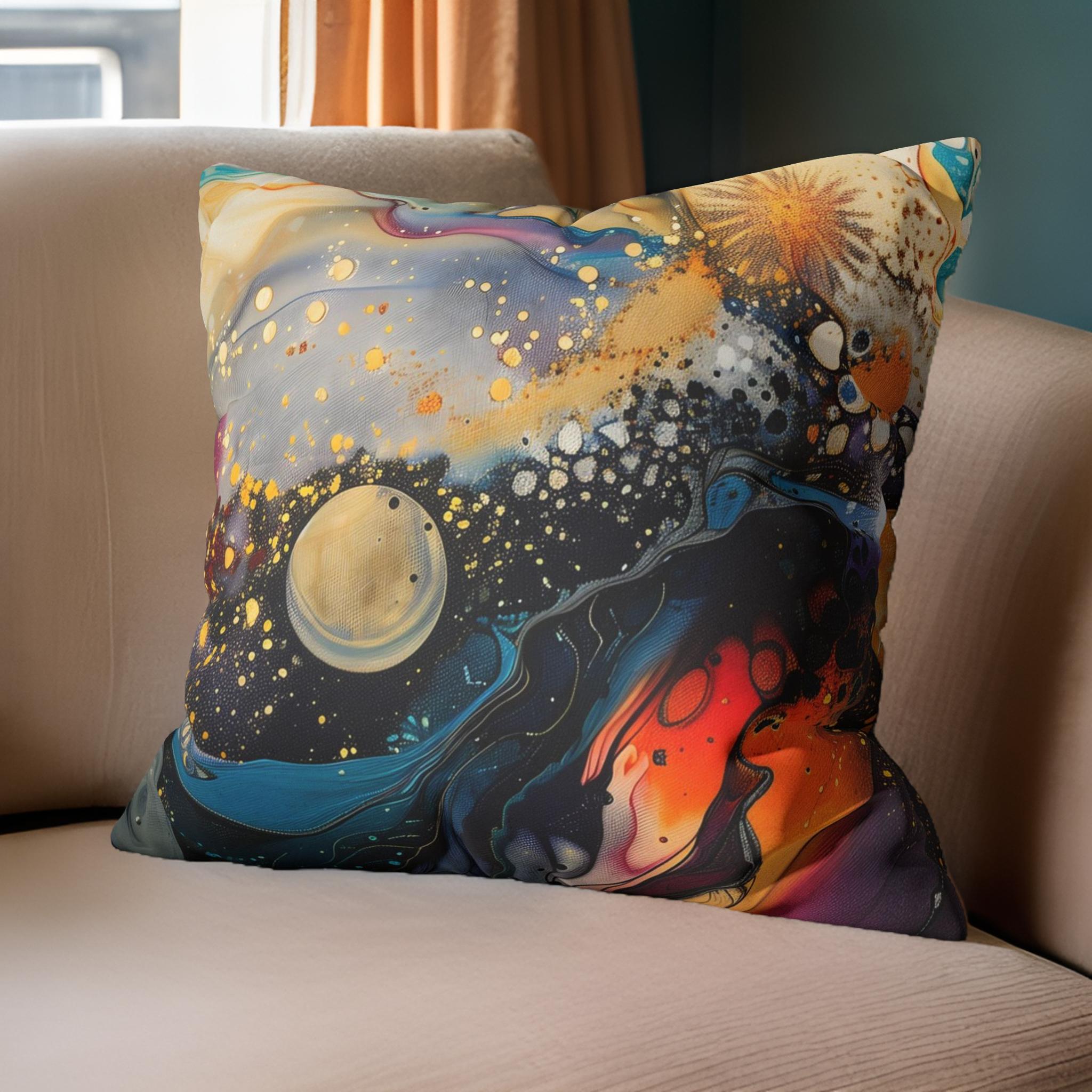 Galaxy Pillow – Colorful Cosmic Decor | Galaxy Splatter