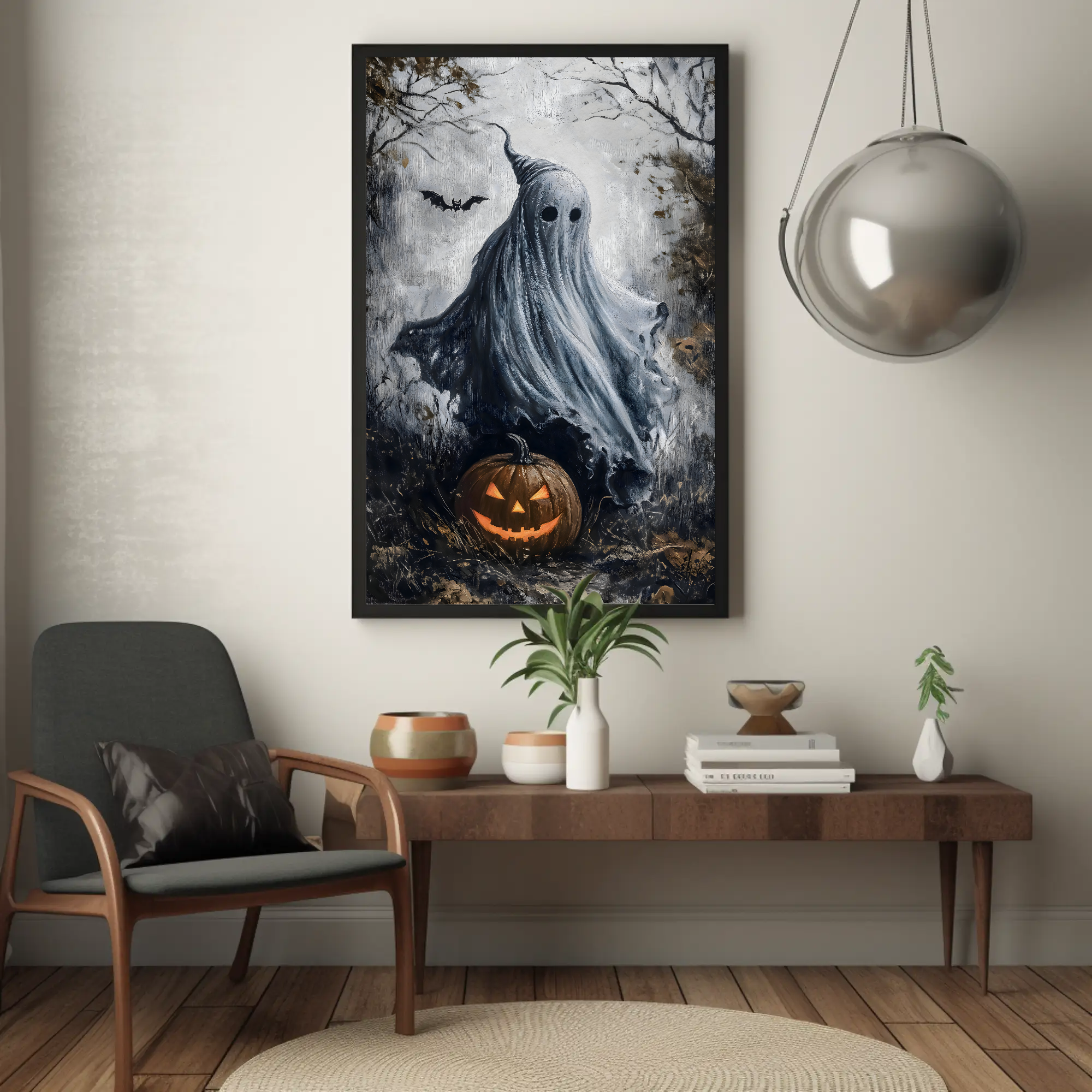 Ghost's Walk Wall Art: Halloween Decor