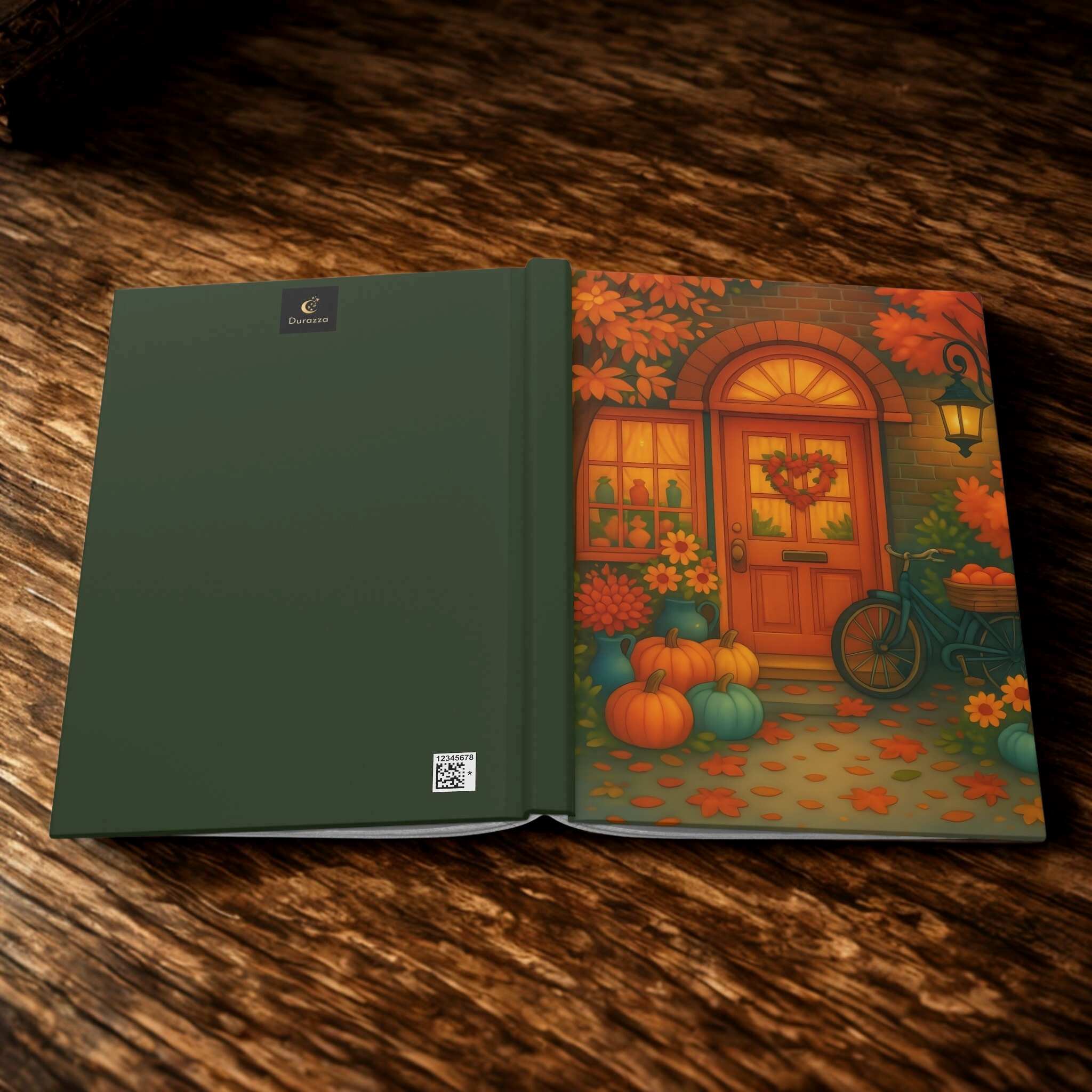 Autumn Door Journal – Storybook Pumpkin Scene | Golden Entry
