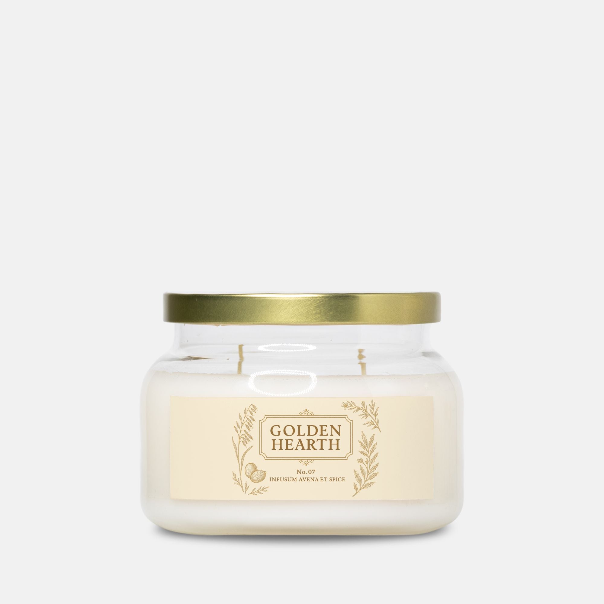 Botanical Apothecary Candle – Warm Fall Glow | Golden Hearth