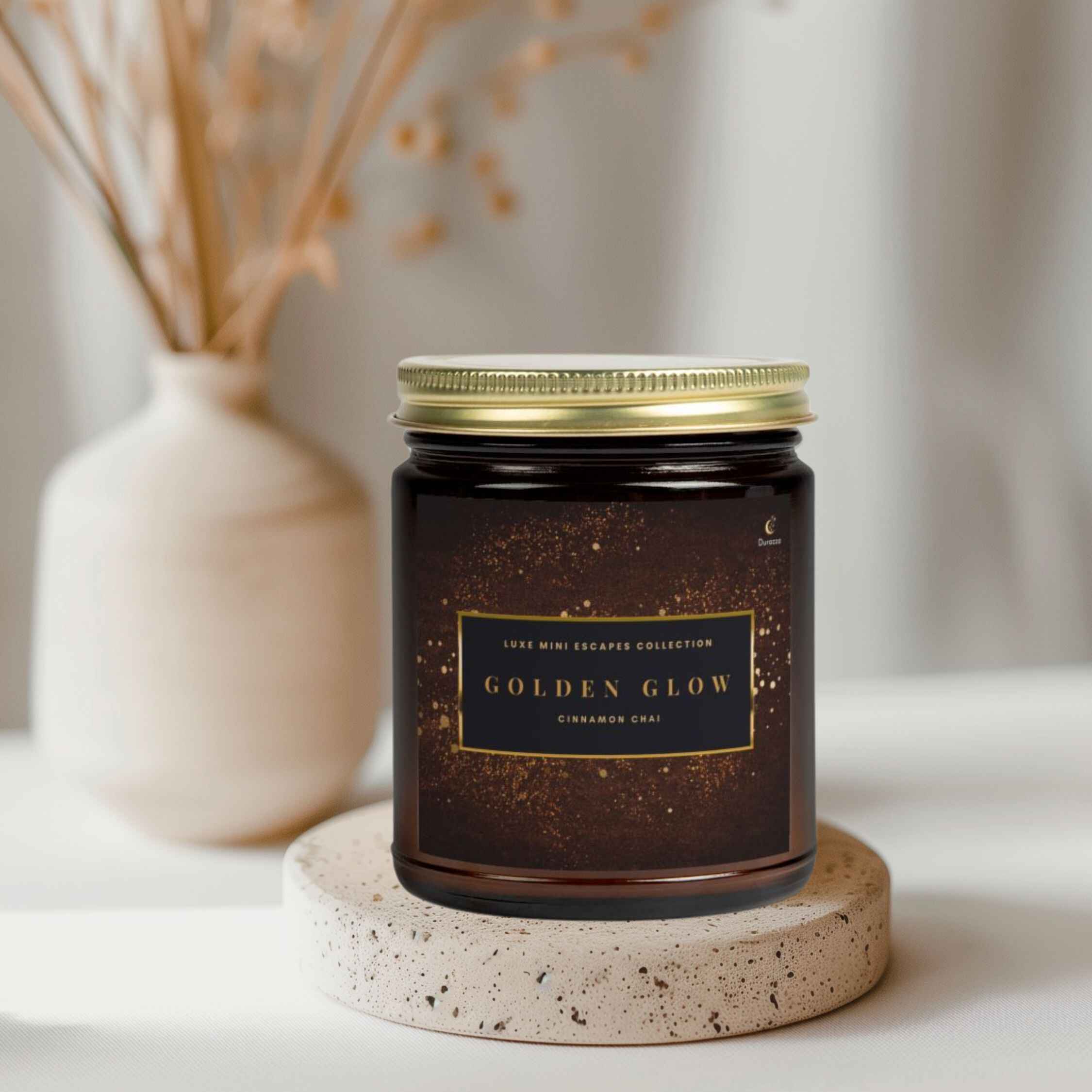 Cinnamon Scented Candle – 9 oz Coconut Apricot Wax | Golden Glow