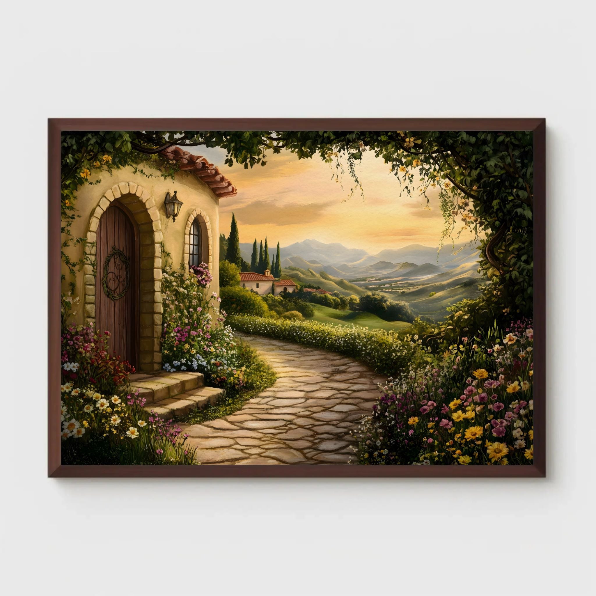 Countryside Wall Art – Garden Print | Golden Hour Path