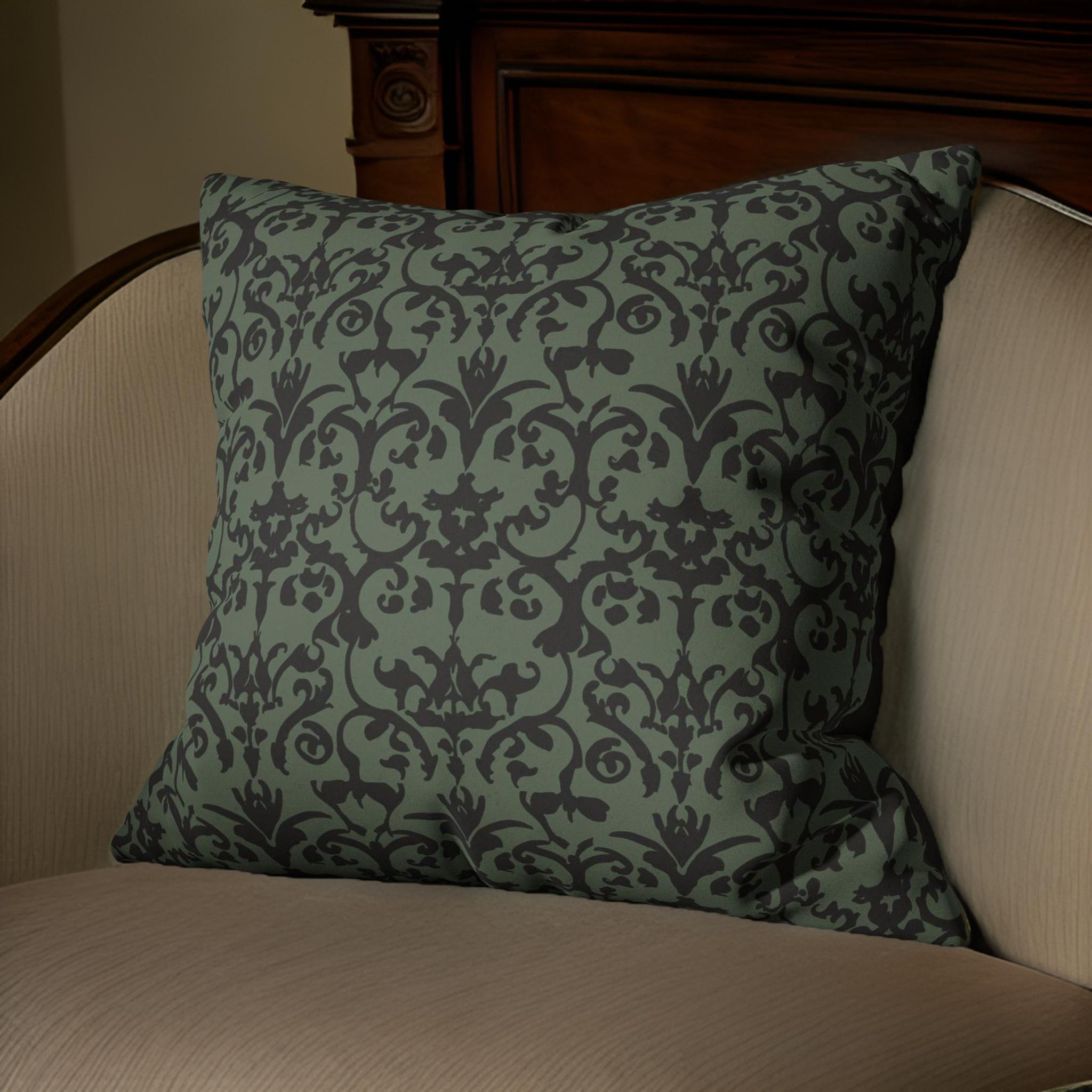 Damask Throw Pillow – Victorian Home Decor | Gothic Maze