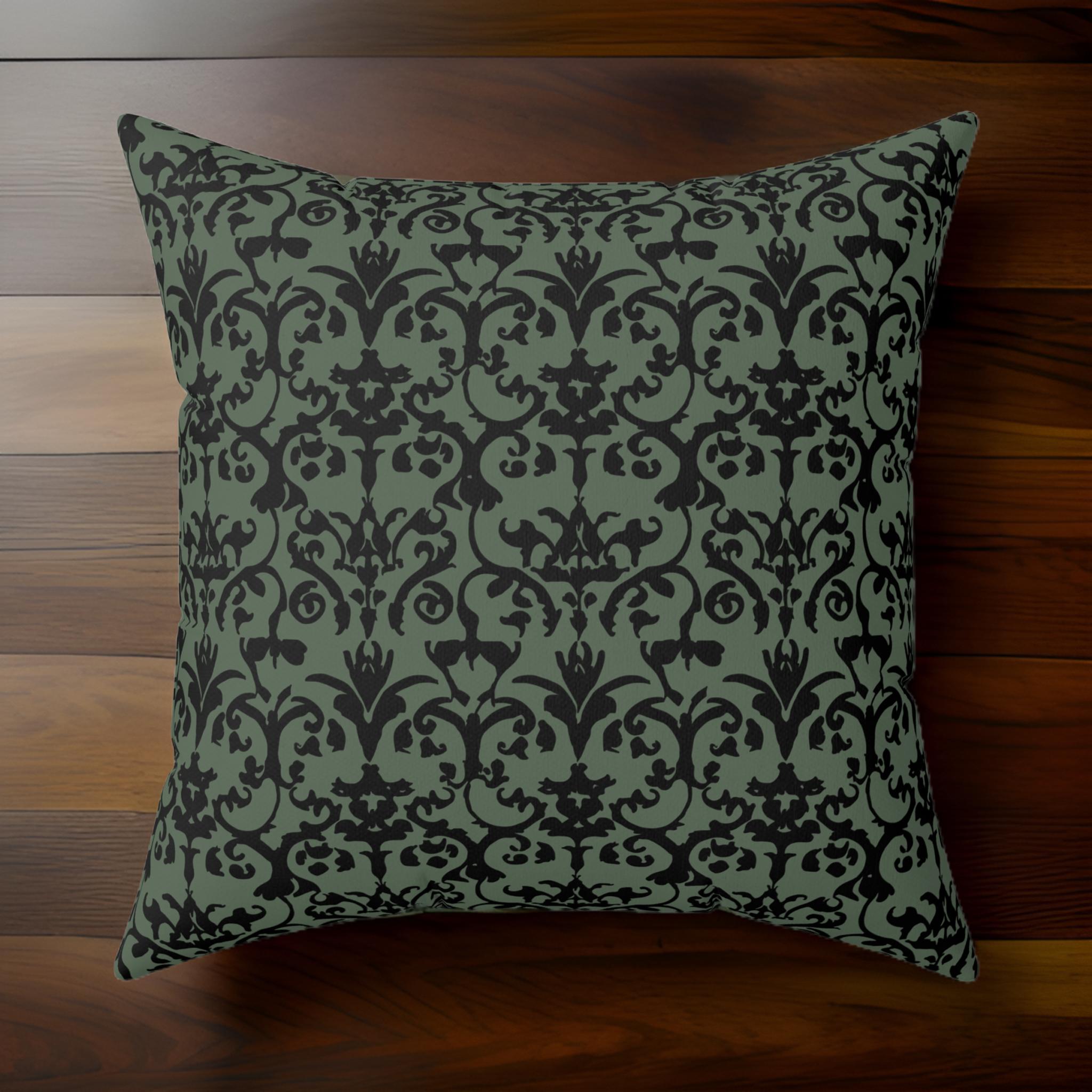 Damask Throw Pillow – Victorian Home Decor | Gothic Maze