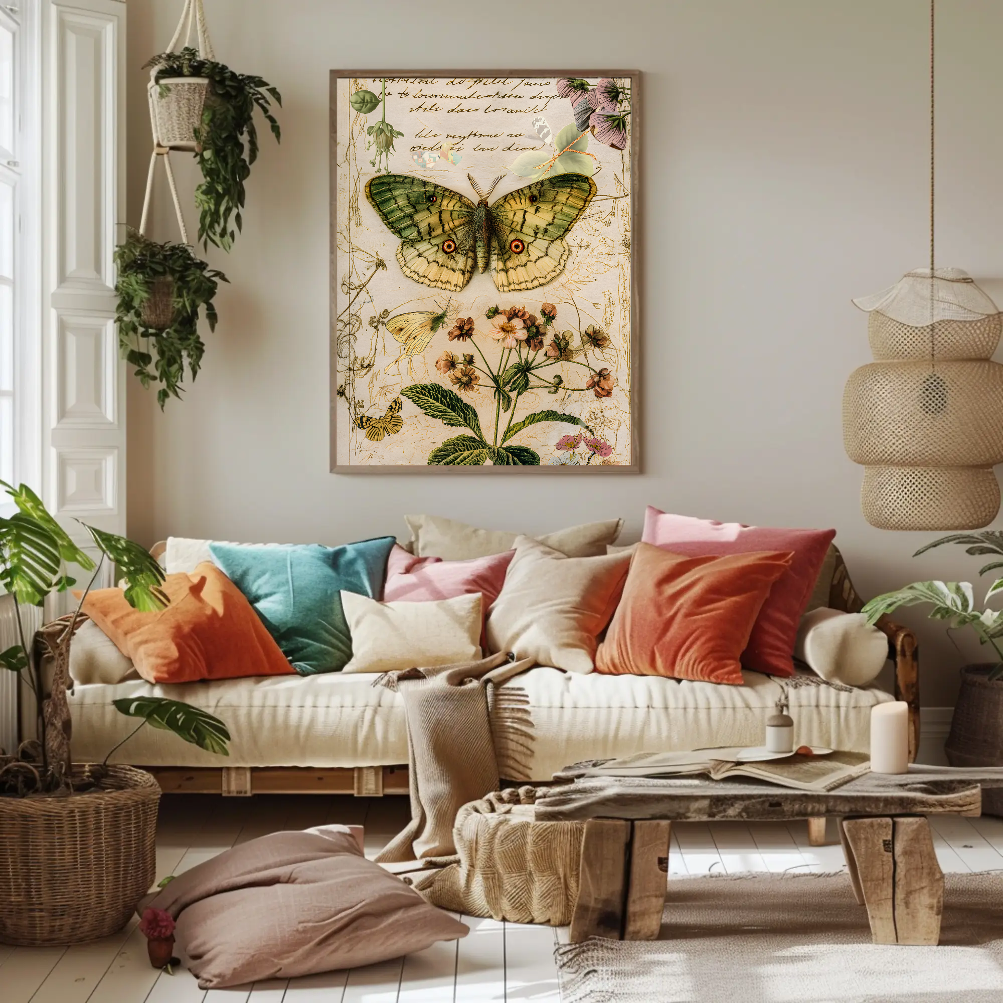 Graceful Reverie Wall Art: French Country Vintage Illustration