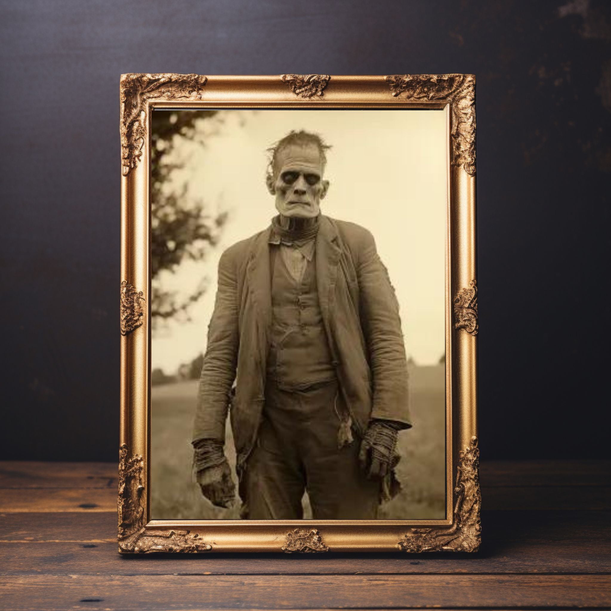 Grandpa Frankenstein Wall Art: Vintage Photography