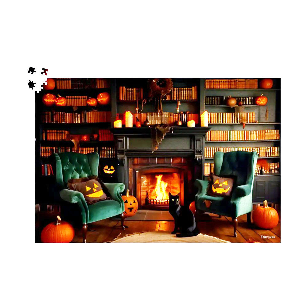 Halloween Library Jigsaw Puzzle 500 or 1000 Piece