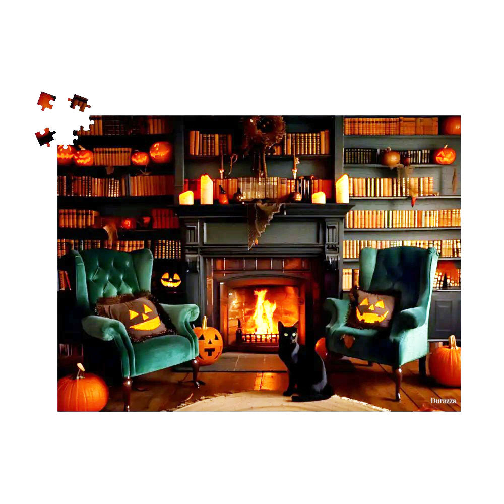 Halloween Library Jigsaw Puzzle 500 or 1000 Piece