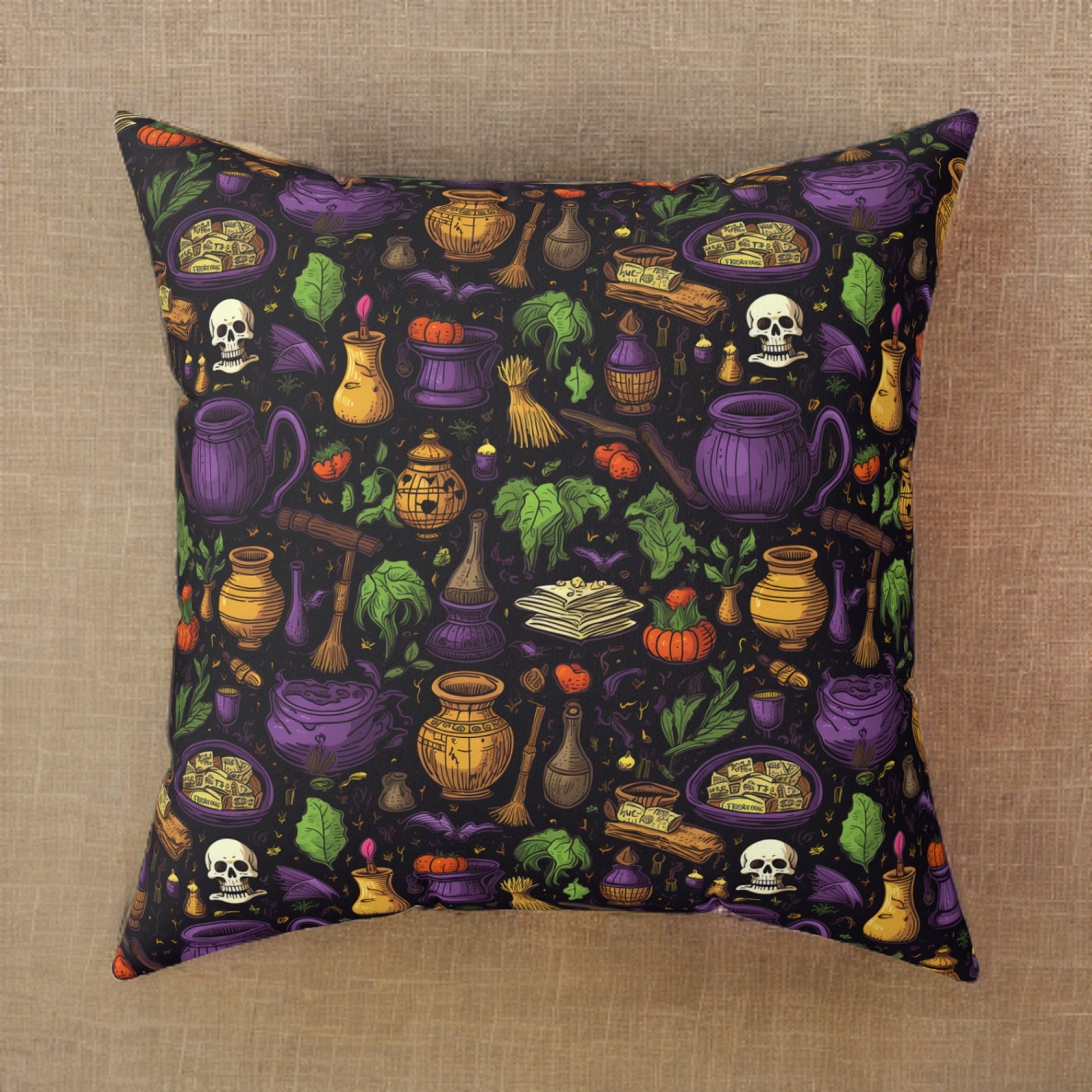 Halloween Faux Suede Pillow Cover | Hallows Eve