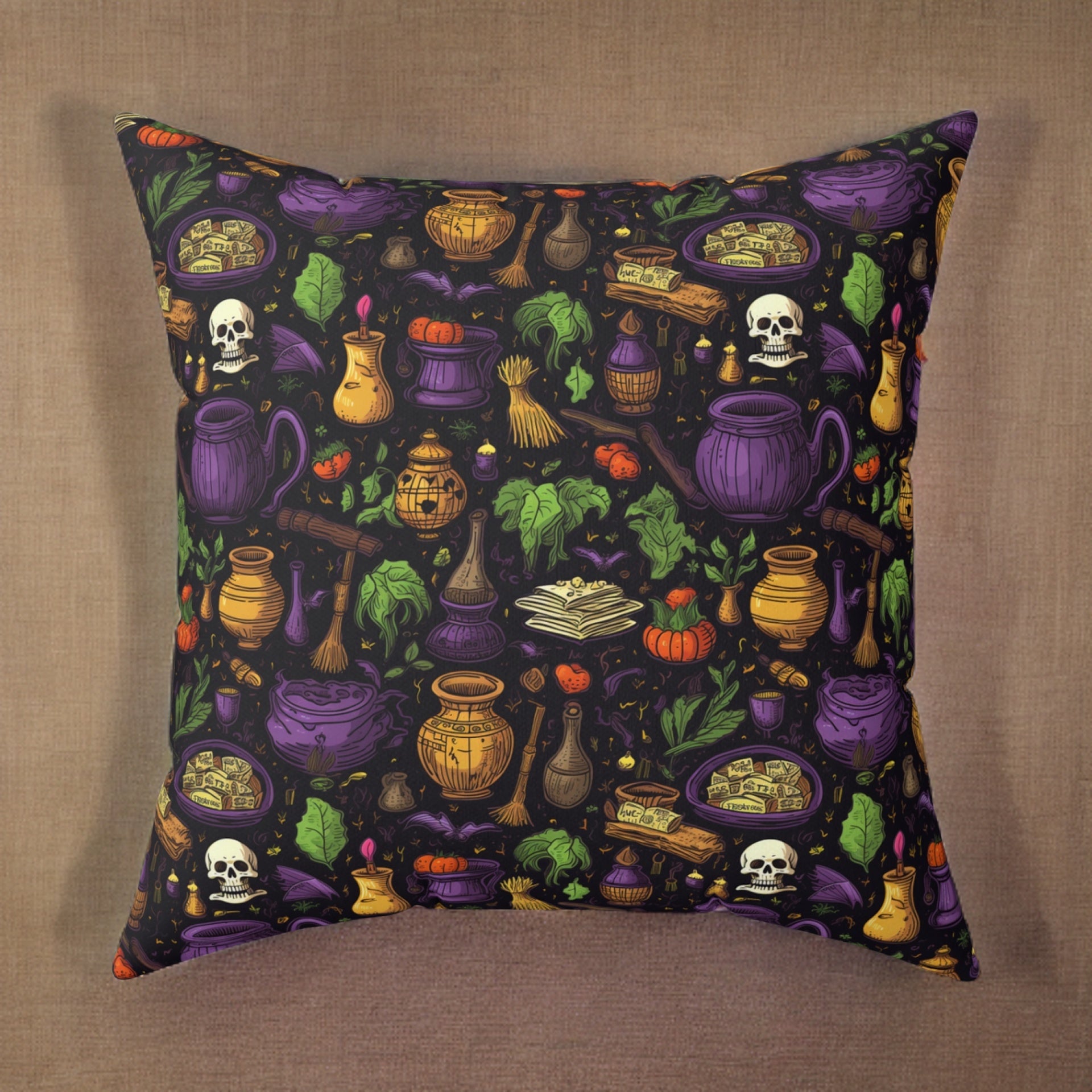 Halloween Faux Suede Pillow Cover | Hallows Eve