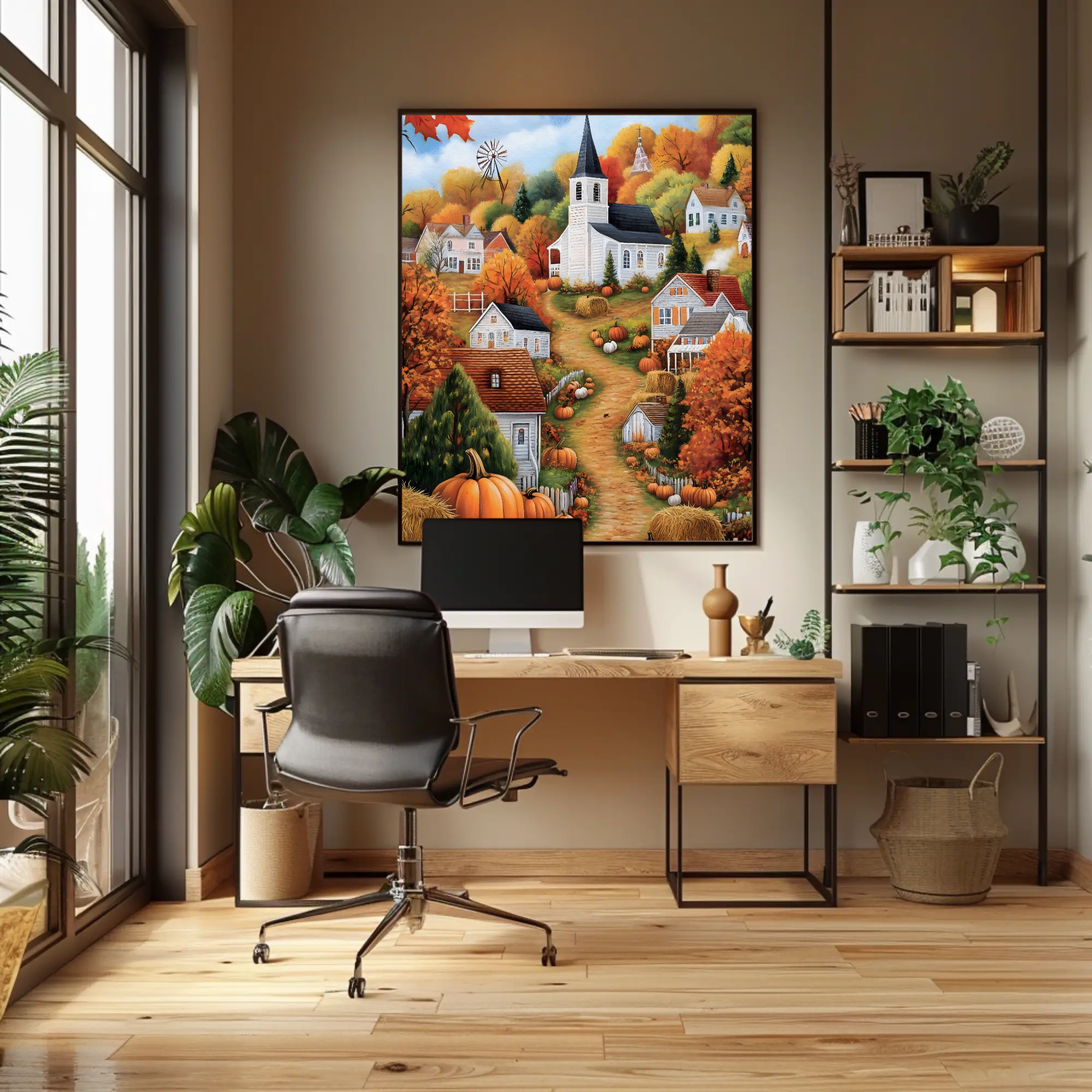Harvest Glow Wall Art: Autumn Decor