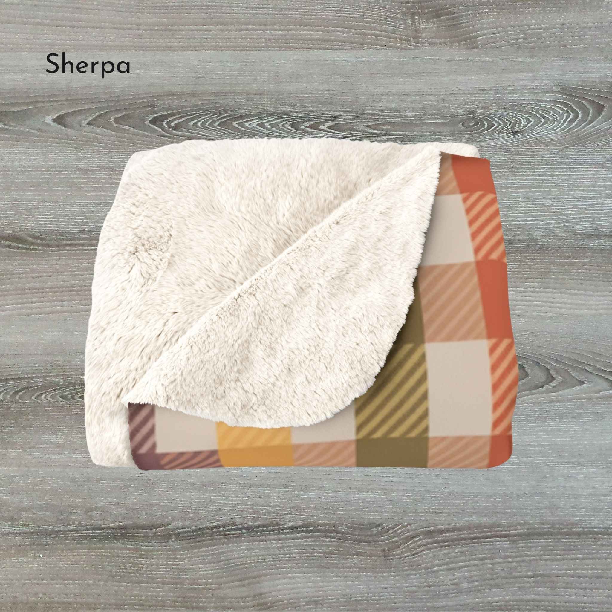 Autumn Plaid Throw Blanket – Sherpa or Velveteen | Harvest Check