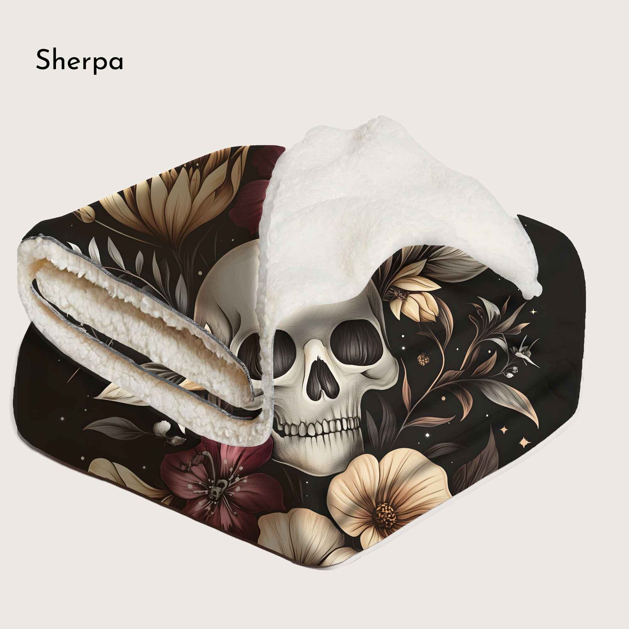 Bohemian Throw Blanket: Gothic Home Decor | Haunted Flowers