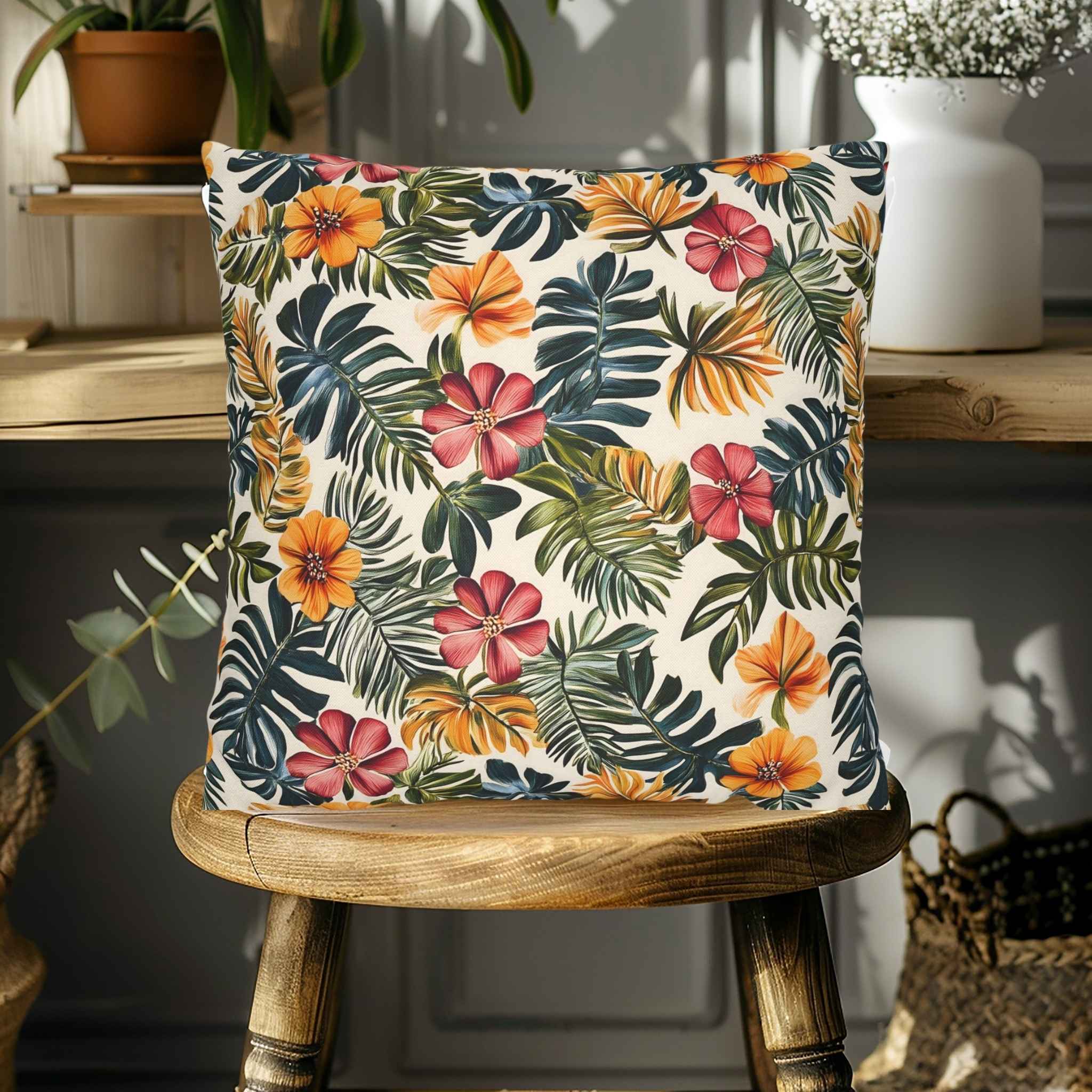 Tropical Throw Pillow – Botanical Home Decor | Island Bloom