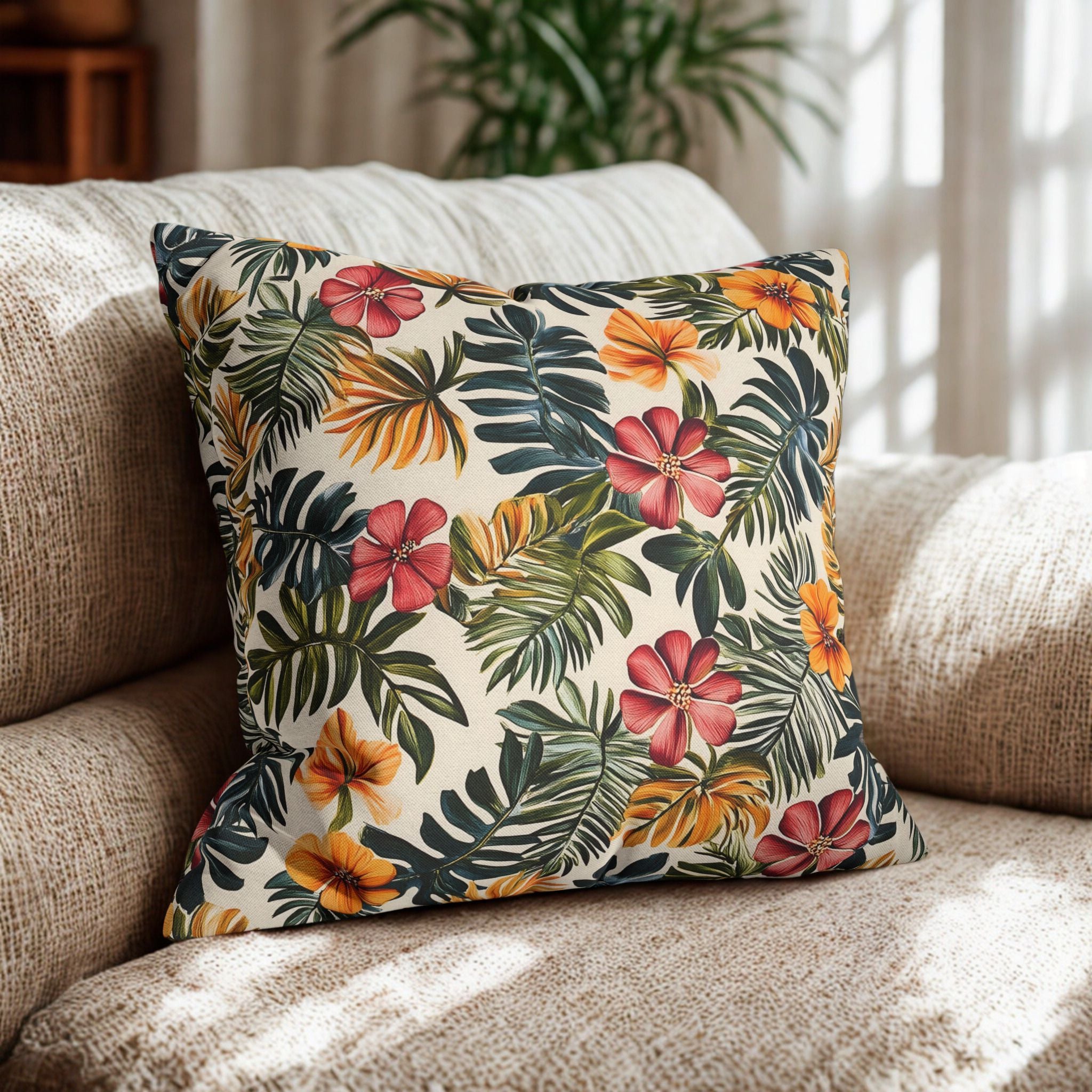 Tropical Throw Pillow – Botanical Home Decor | Island Bloom
