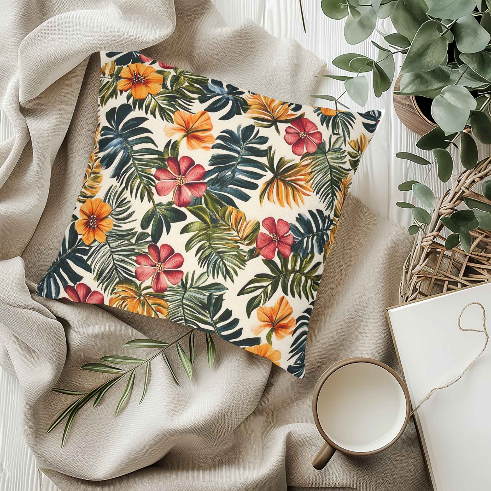 Tropical Throw Pillow – Botanical Home Decor | Island Bloom