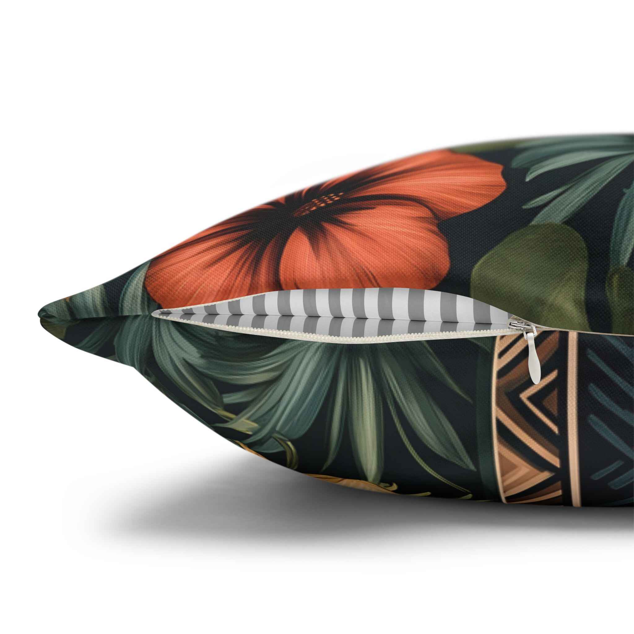 Hawaiian Throw Pillow - Tropical Floral Jungle | Island Luxe