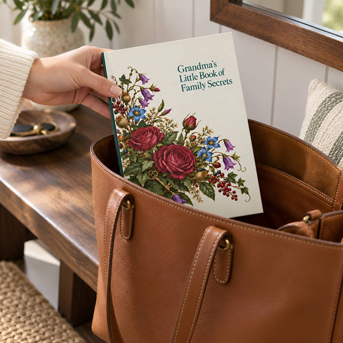 Rose Floral Hardcover Journal for Grandma | Family Secrets