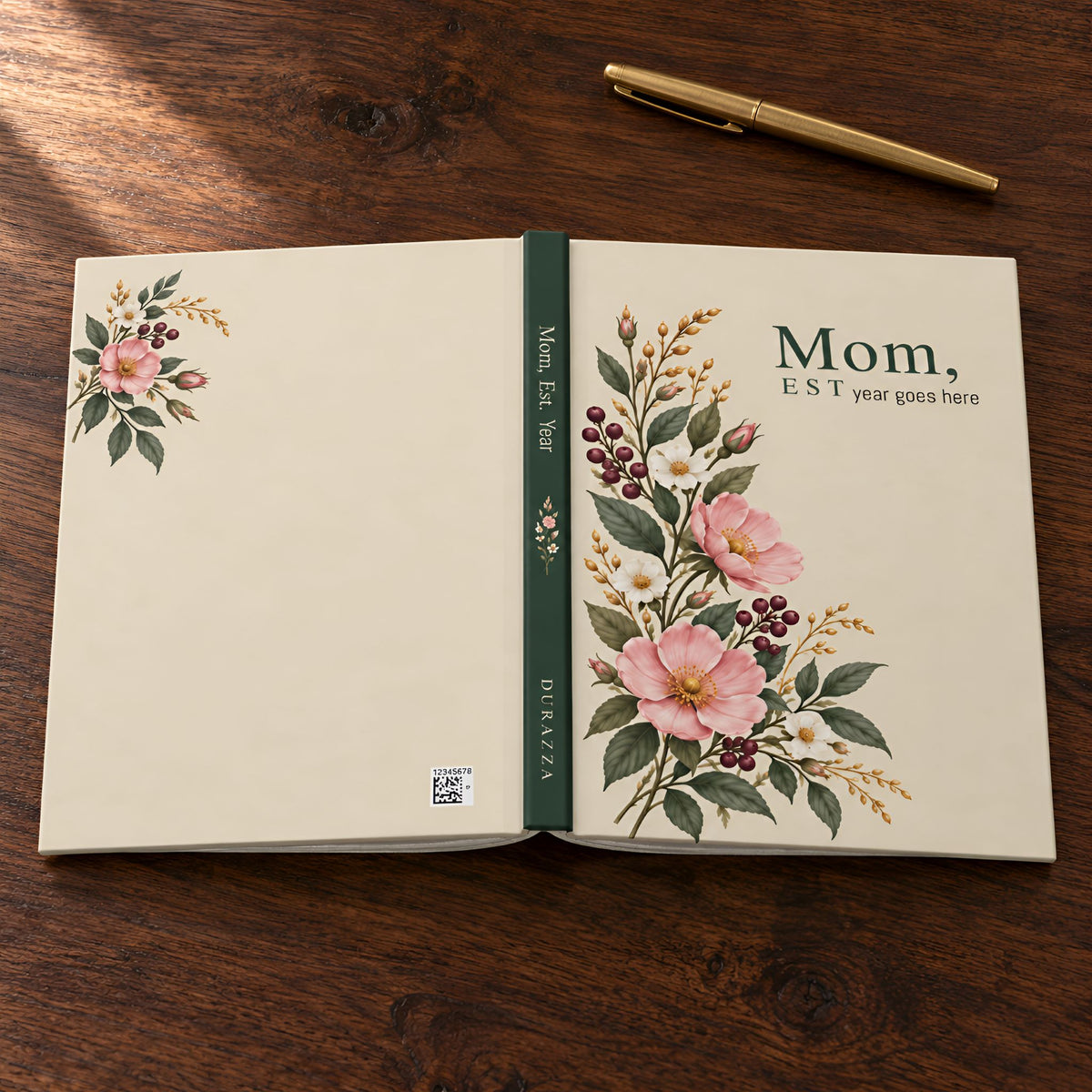 Personalized New Mom Journal with Established Year