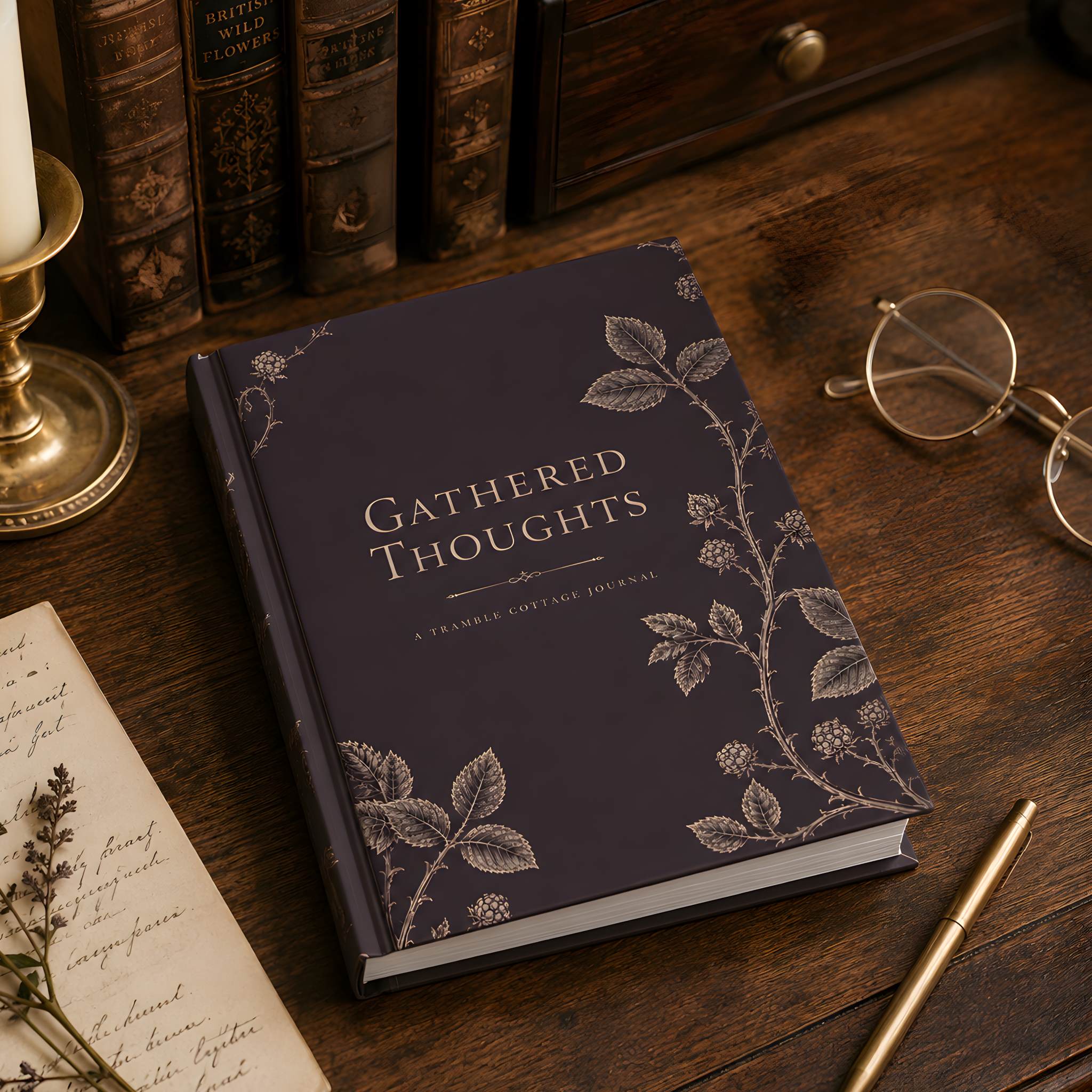 Blackberry Purple Hardcover Journal, 5.75" × 8" | Gathered Thoughts