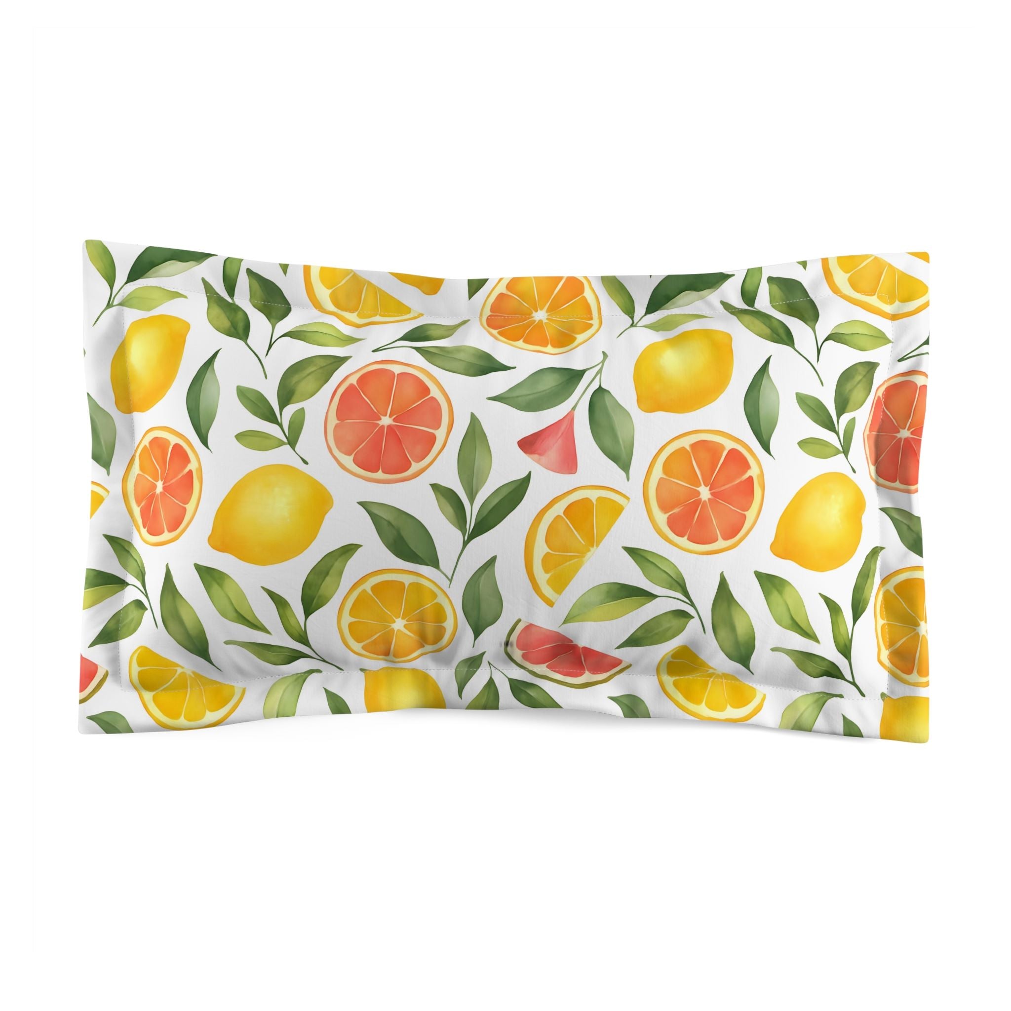 Orange Fruit Duvet Cover: Citrus Orchard Bed | Juicy Joy