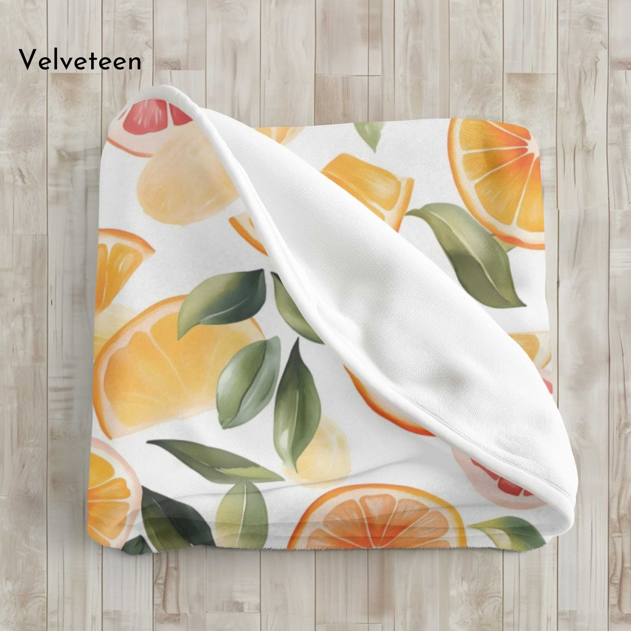 Fruit Throw Blanket - Citrus Orchard Decor | Juicy Joy