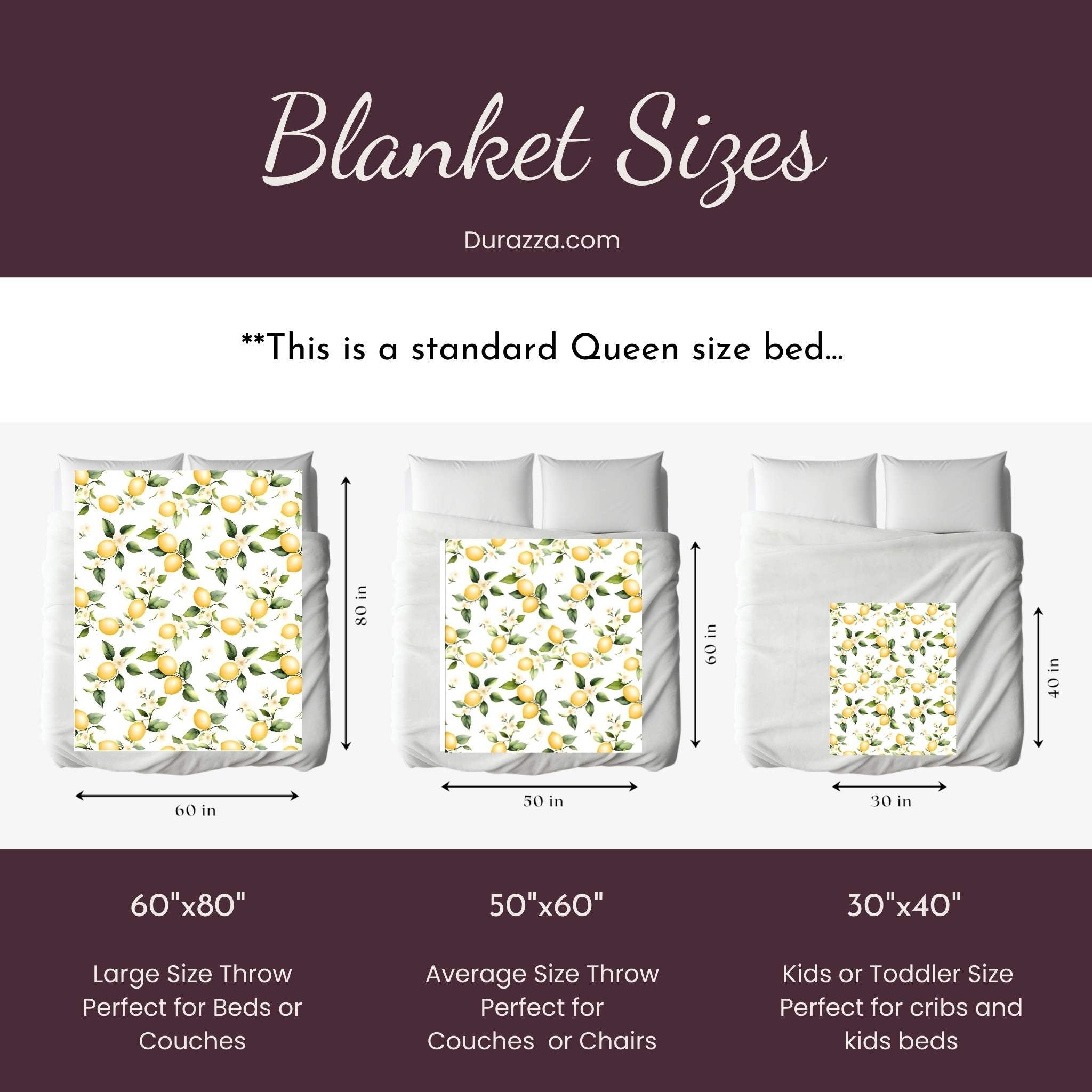 Fruit Throw Blanket - Boho Style Decor | Lemony Zest