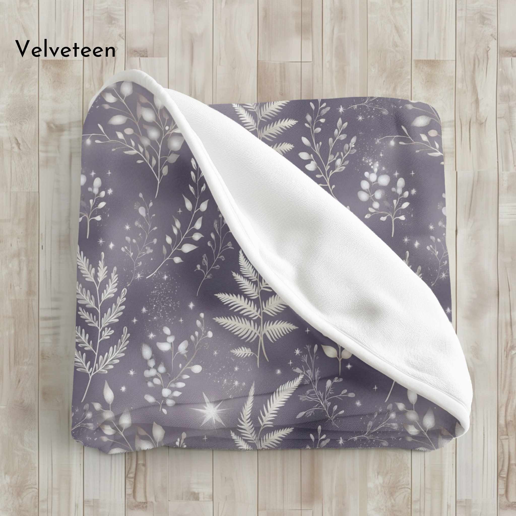 Botanical Throw Blanket – Starry Night Leaves | Lunar Fern