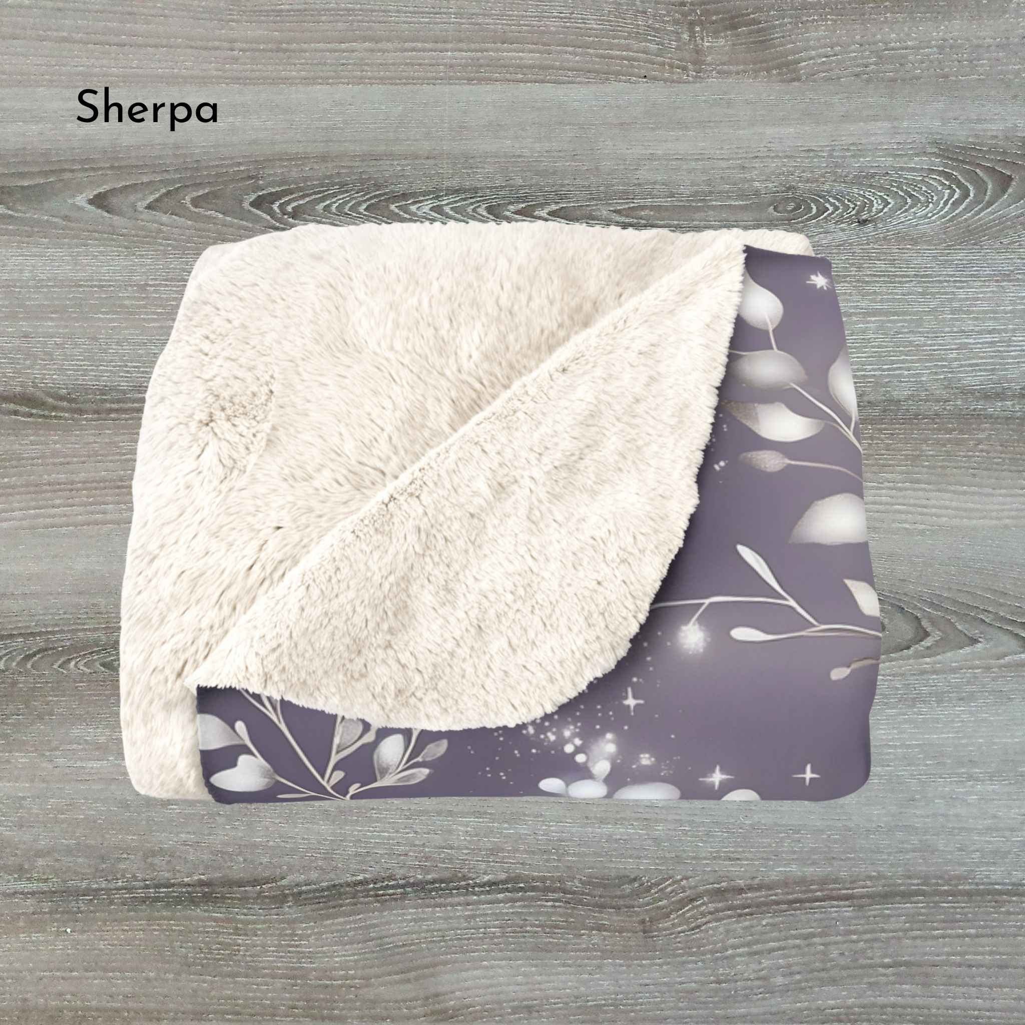 Botanical Throw Blanket – Starry Night Leaves | Lunar Fern